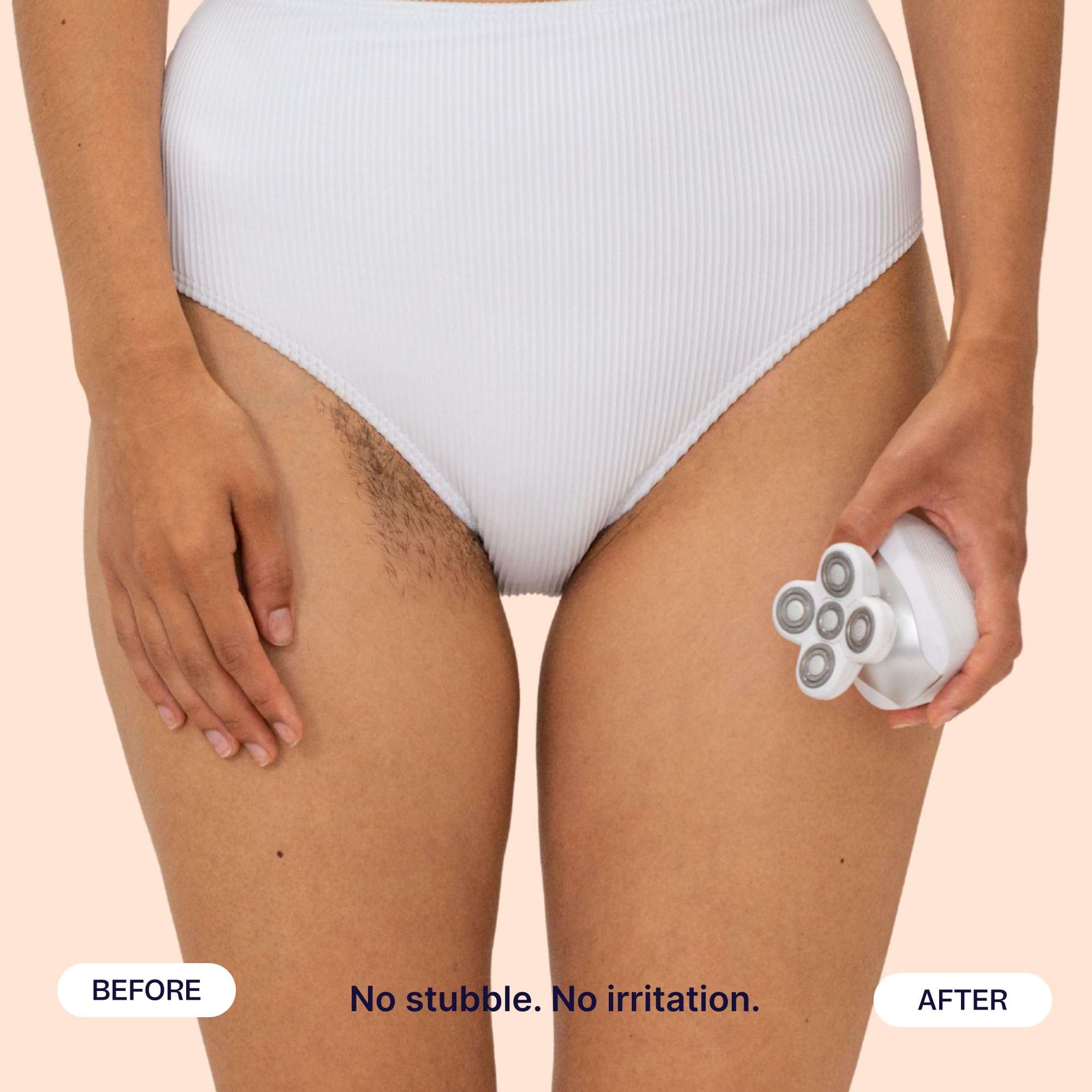 Freebird FlexSeries electric shaver for women with a sleek handle, designed for smooth and comfortable facial hair removal.
