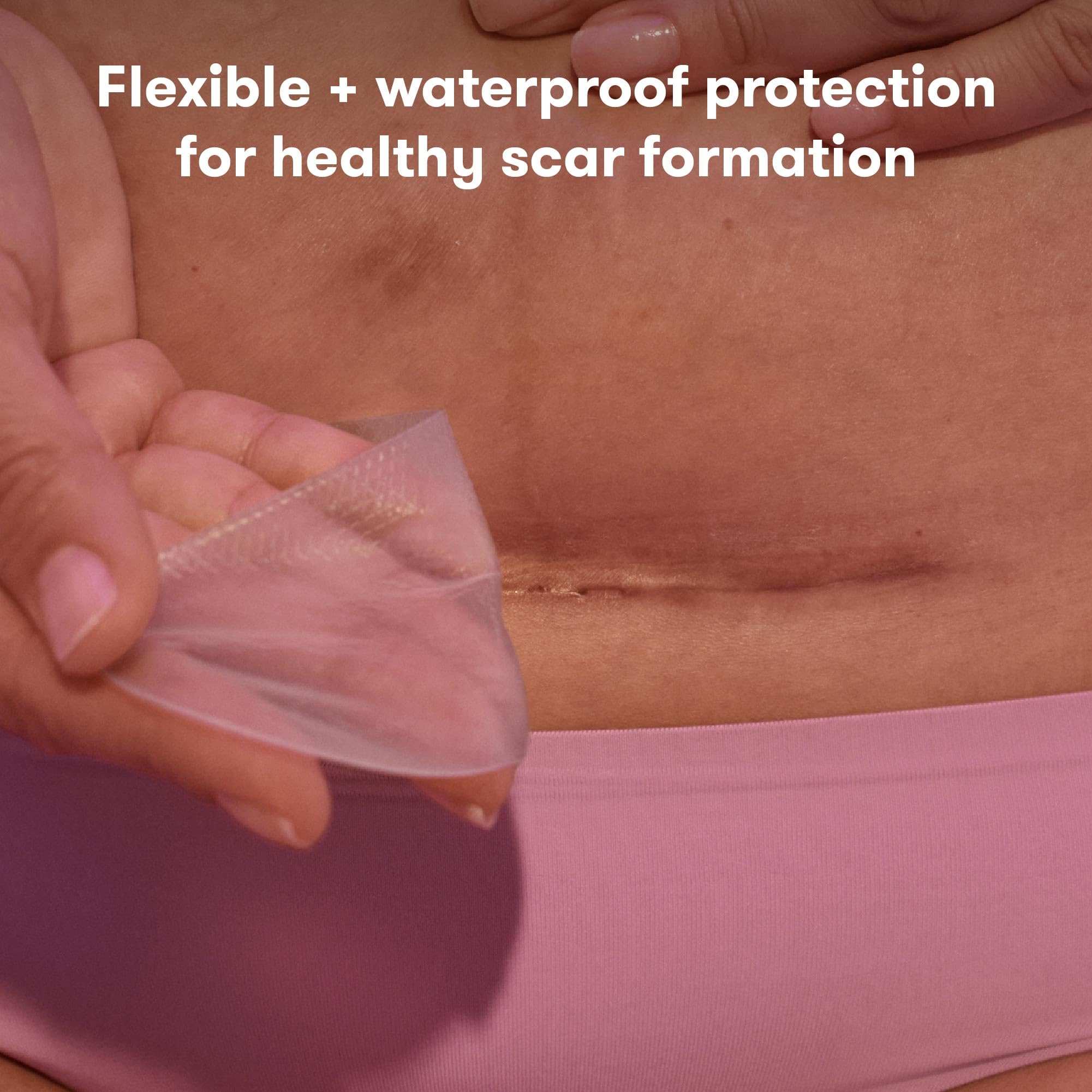 Frida Mom C-Section Silicone Scar Strips with case, wound dressing for scar healing and skin protection, shown in the image.