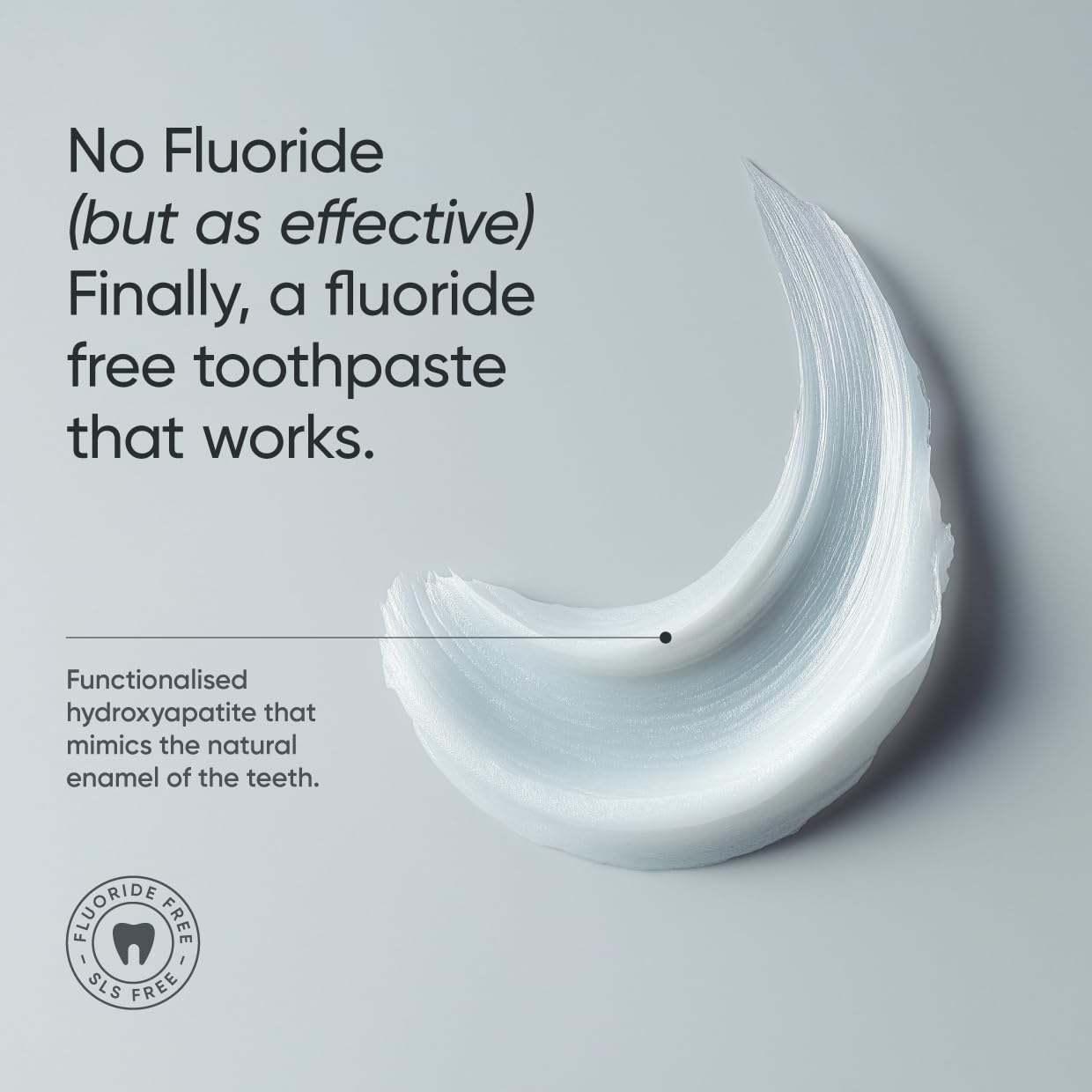 Gutology probiotic hydroxyapatite toothpaste for tooth cleaning, 5.5oz tube, natural oral health care product.