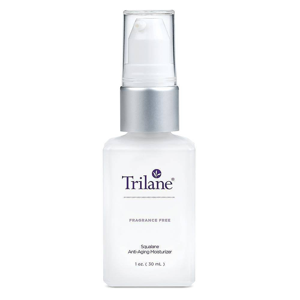 Healthy Directions Trilane Squalane Anti-Aging Moisturizer and Beauty Oil in a sleek jar, showing its creamy texture and elegant packaging.