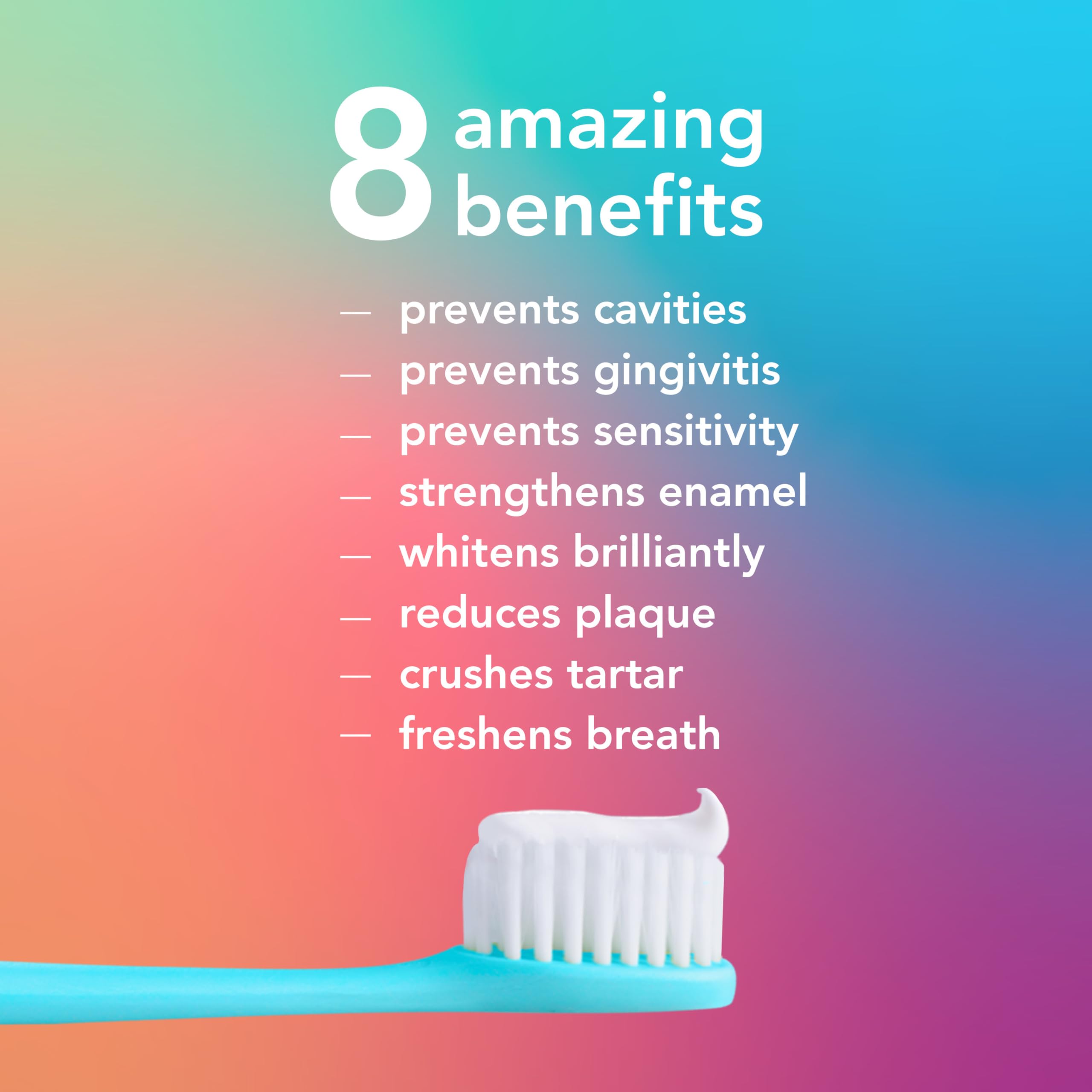 Hello 8-in-1 fluoride toothpaste SLS-free mint 2-pack for effective tooth cleaning and fresh breath.