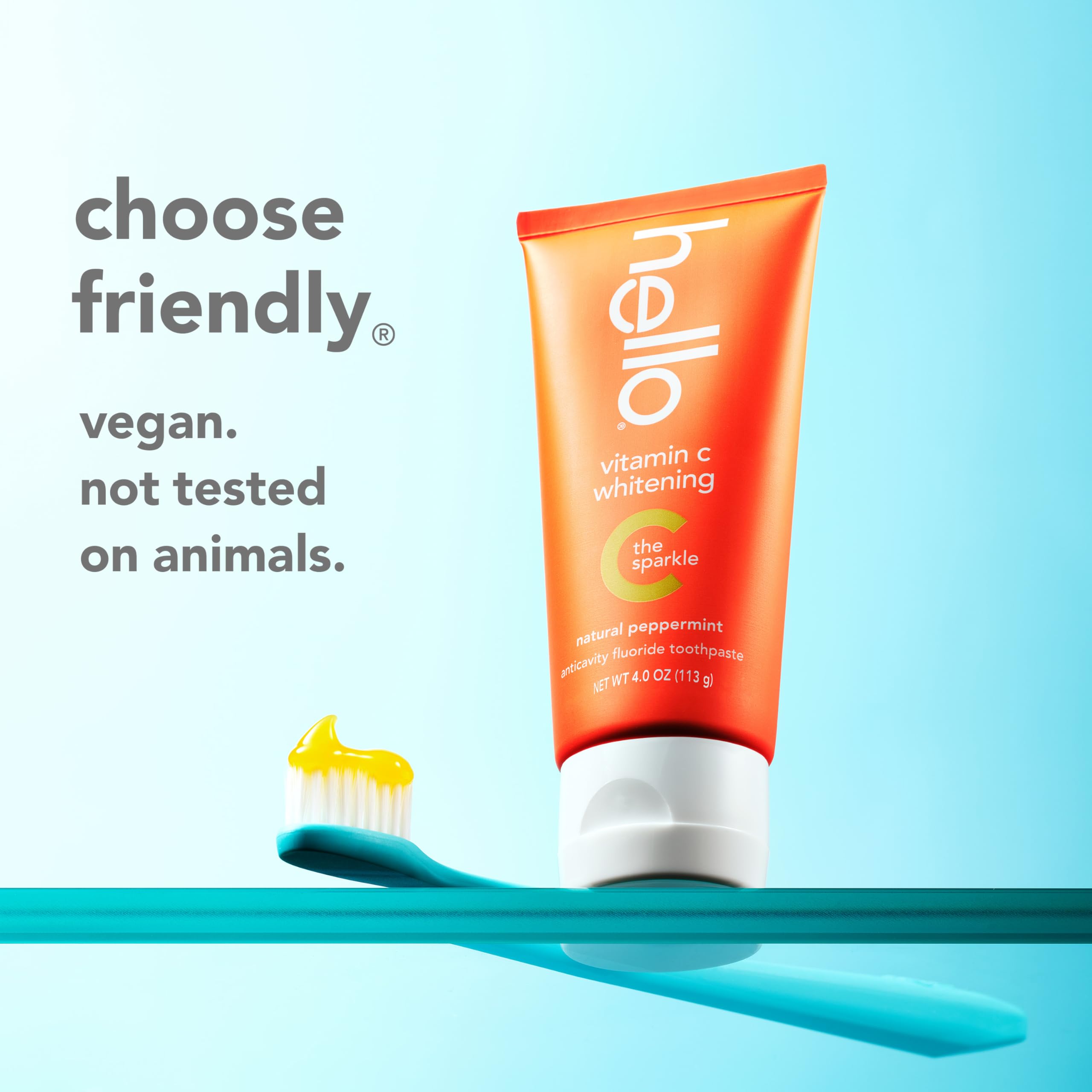 Hello Vitamin C whitening toothpaste 2-pack, 4oz each, in a box with toothpaste tubes visible, designed for effective teeth cleaning.
