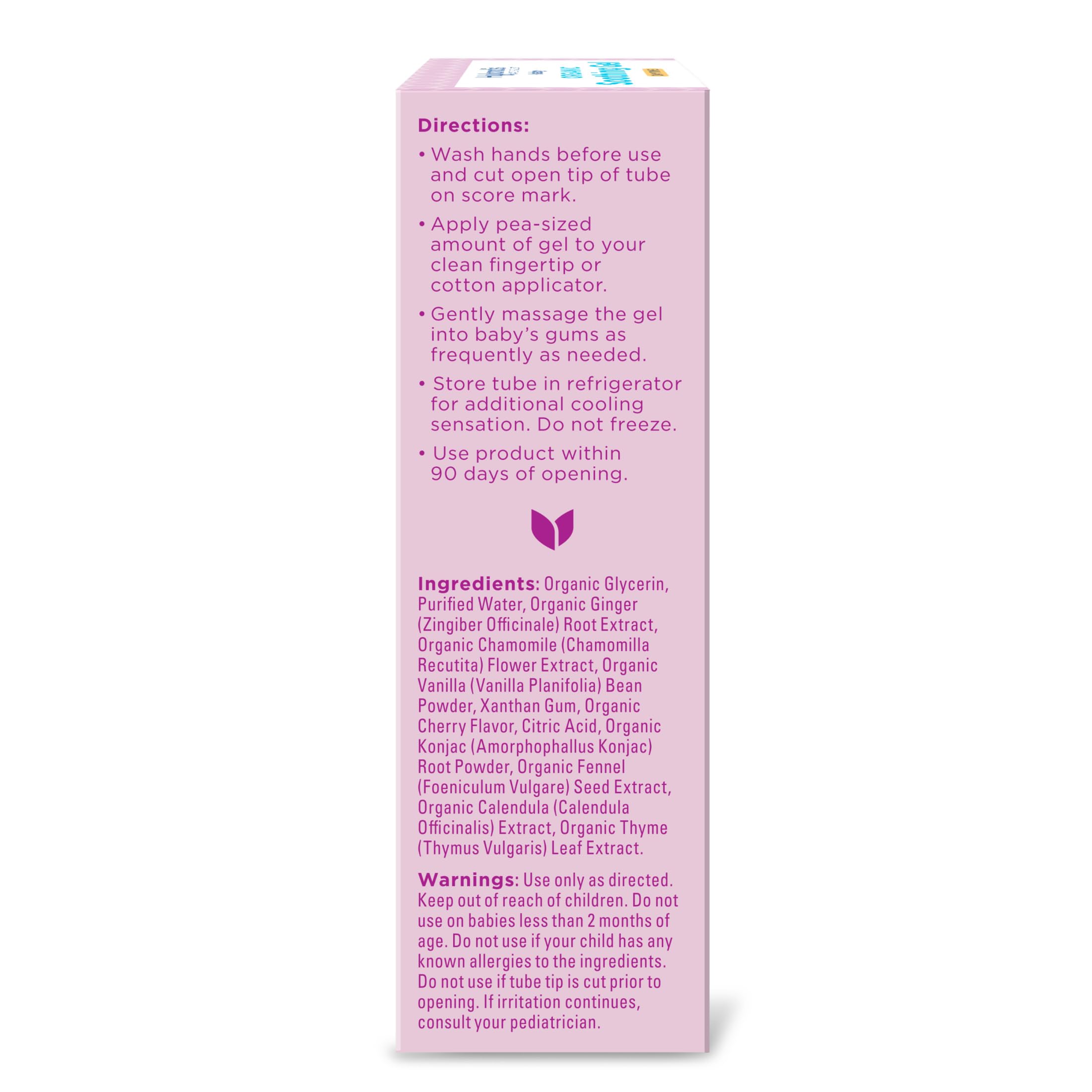 Hyland's Baby Daytime Oral Soothing Gel in a 0.53oz tube, gentle medication for soothing baby's oral discomfort.