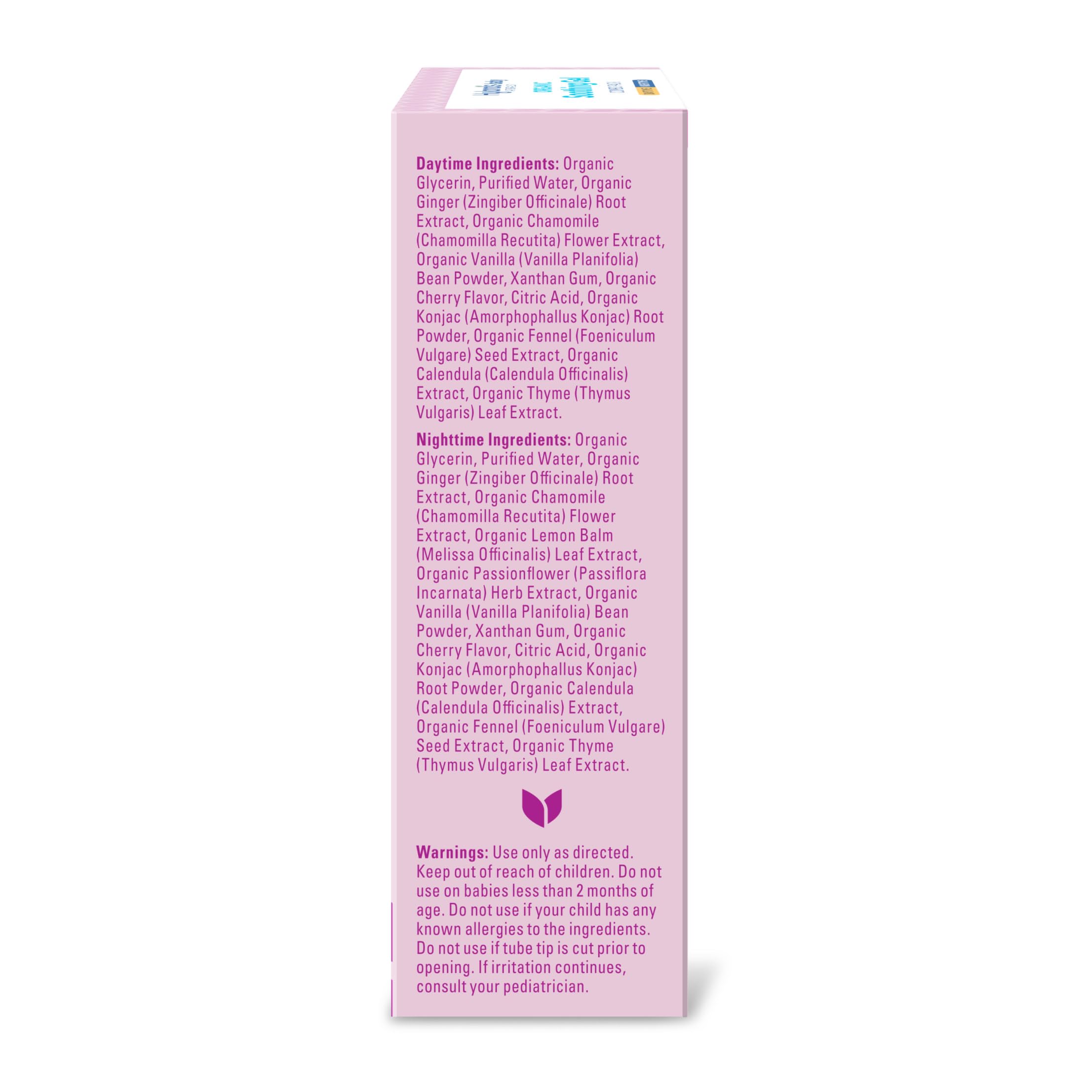 Hyland's Baby Organic Teething Gel Day & Night combo, a nutritional supplement for soothing baby's teething discomfort.