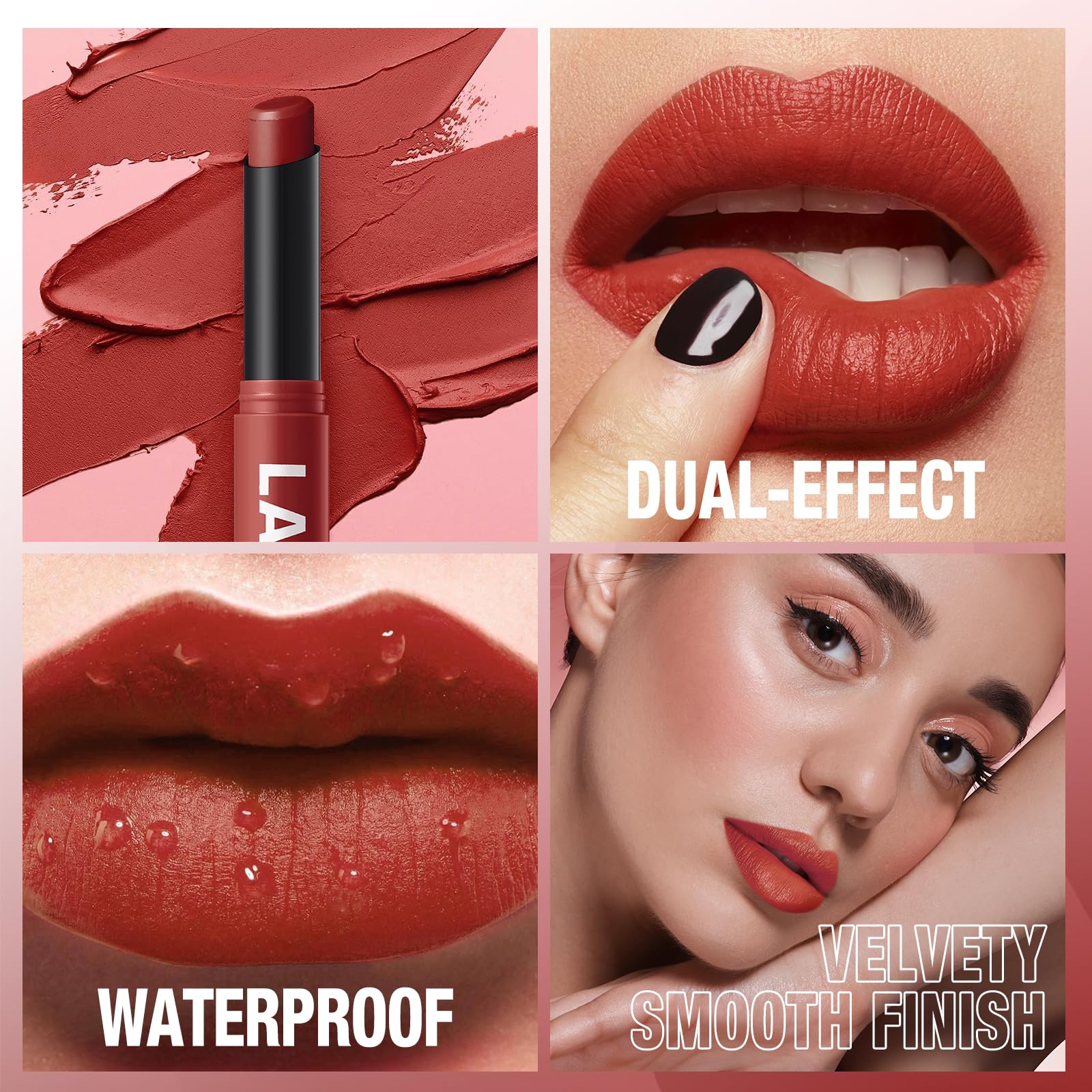 Jolilab 12-piece velvet matte lipstick set showcasing various bold and nude lip color shades for a long-lasting look.