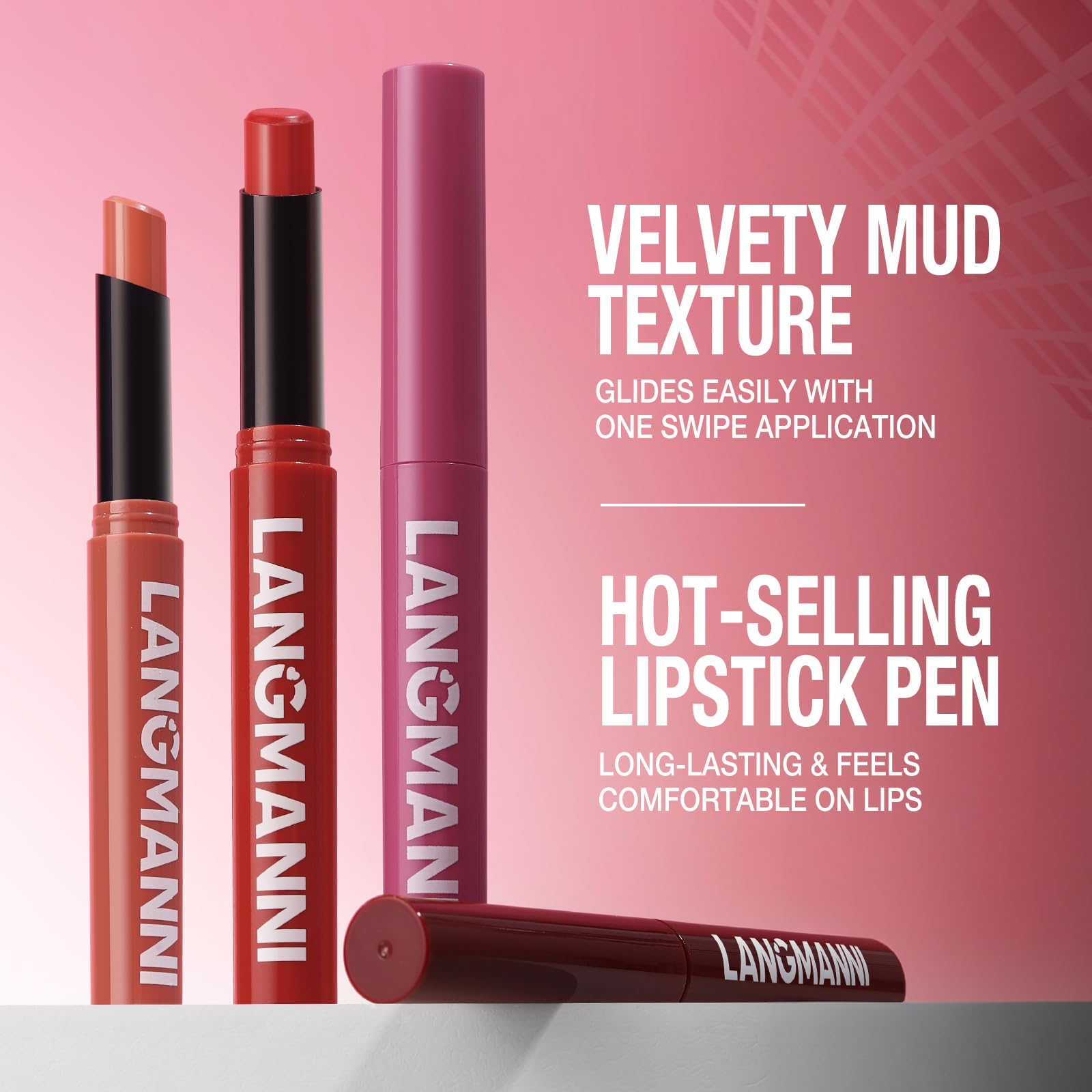 Jolilab 12-piece velvet matte lipstick set featuring long-lasting lip color in various shades, displayed with open and closed tubes.
