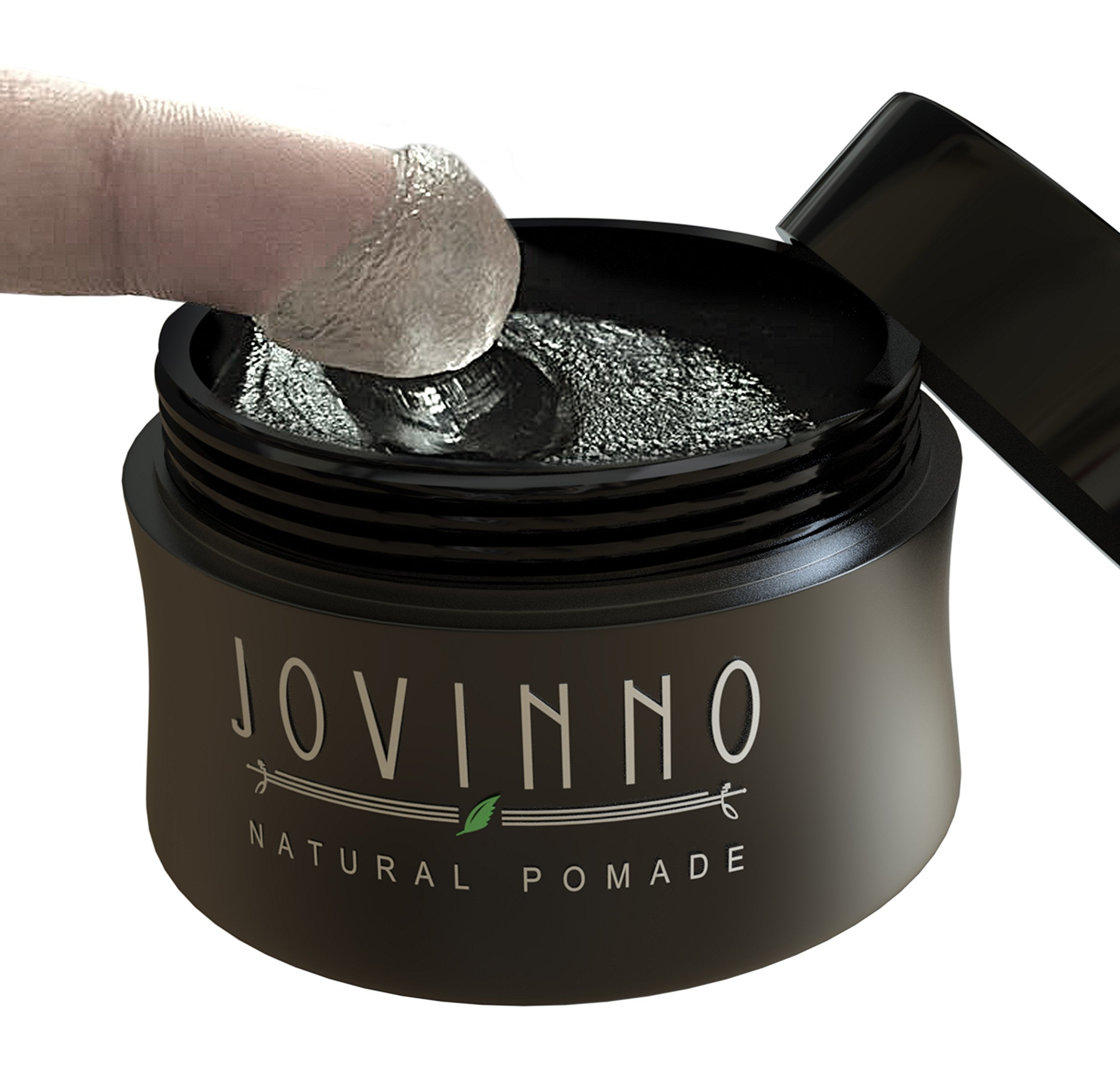 Jovinno Natural Hair Styling Pomade in 5oz container, hair styling agent for textured and sleek styles, made in France.