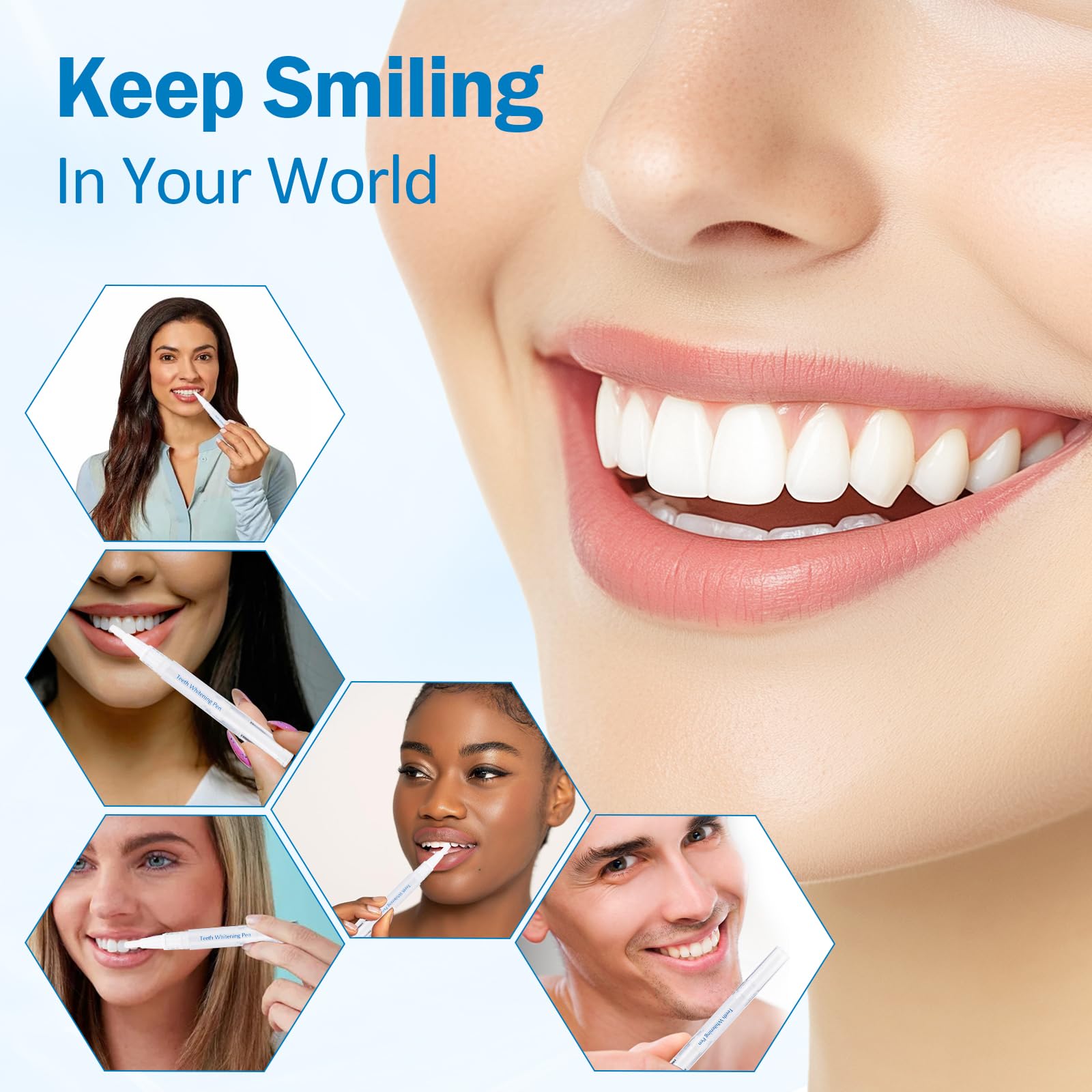 KTSAY Teeth Whitening Pen no sensitivity, 4-pack, portable tooth whitener for a bright smile, displayed in the image.