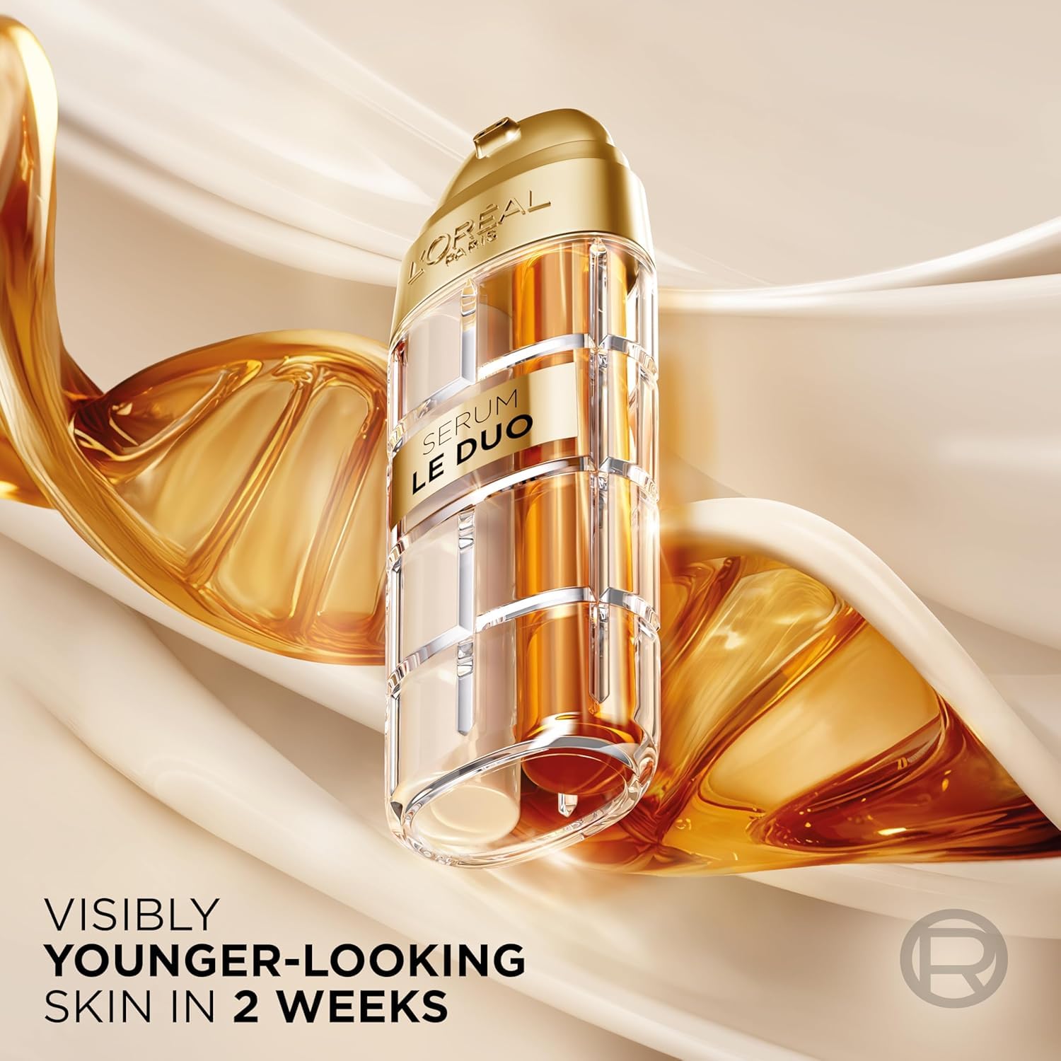 L’Oréal Age Perfect Skin Serum Duo with 1 oz bottle and sample, nourishing anti-aging serum by L'Oreal Paris