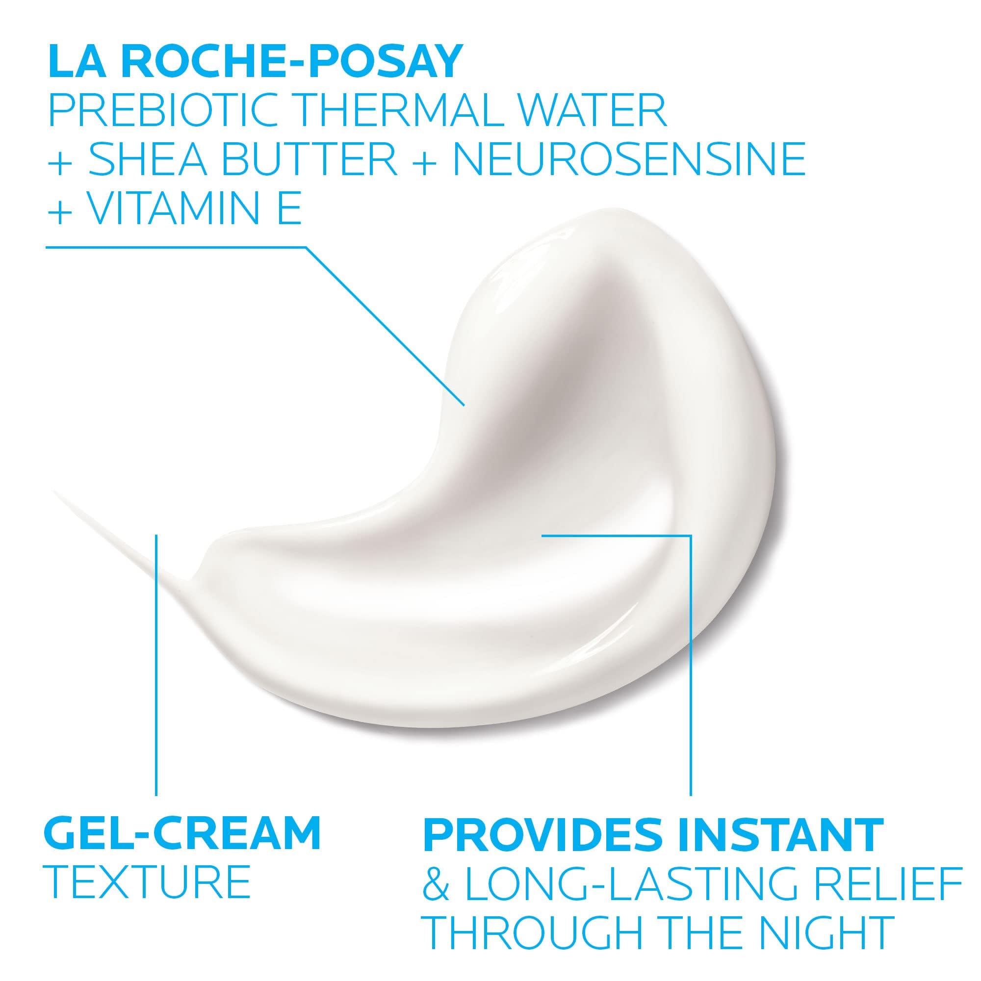 La Roche-Posay Toleriane Dermallergo Night Cream jar, 1.35oz, skin moisturizer for sensitive skin with calming formula.