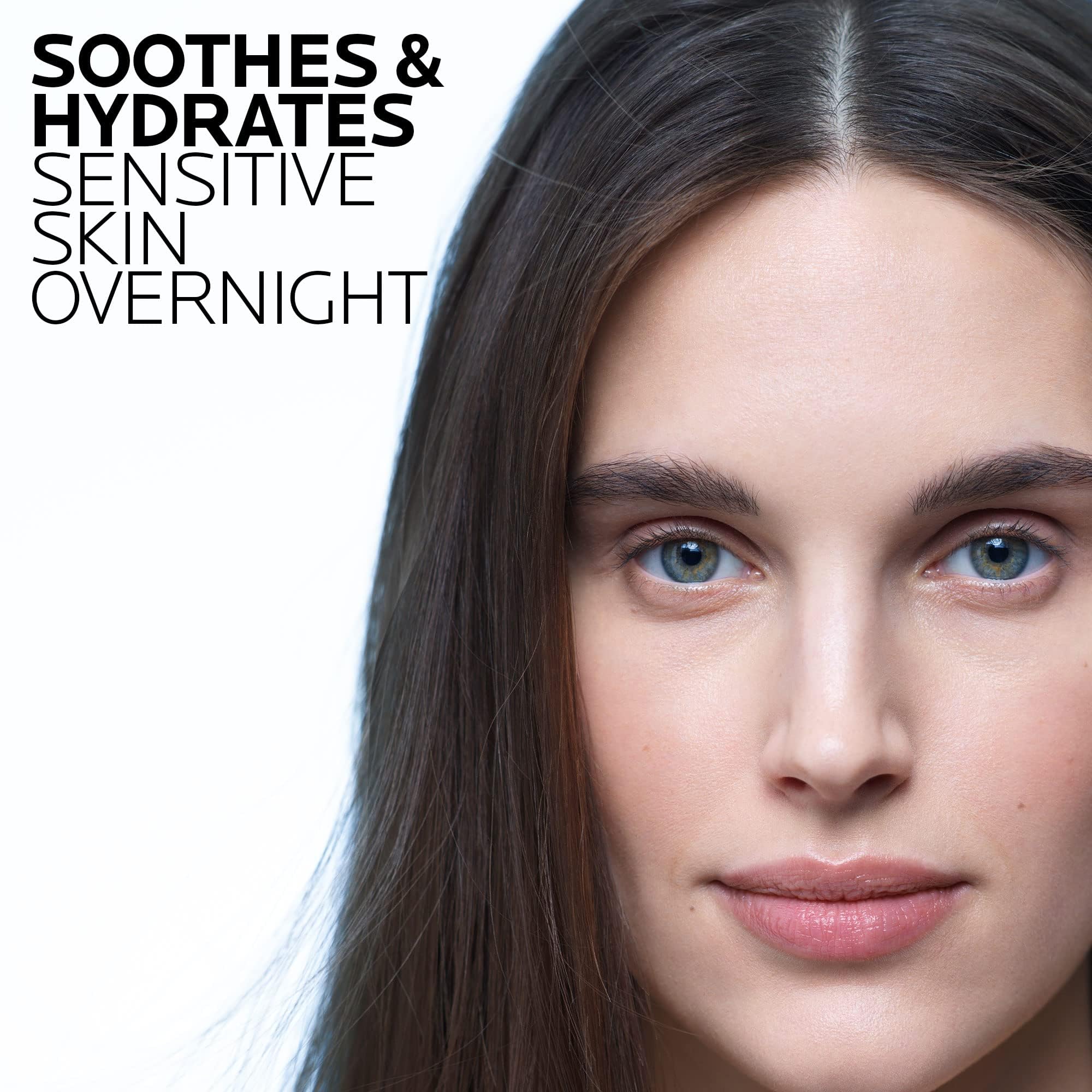 La Roche-Posay Toleriane Dermallergo Night Cream in 1.35oz jar, a gentle skincare moisturizer for sensitive skin.