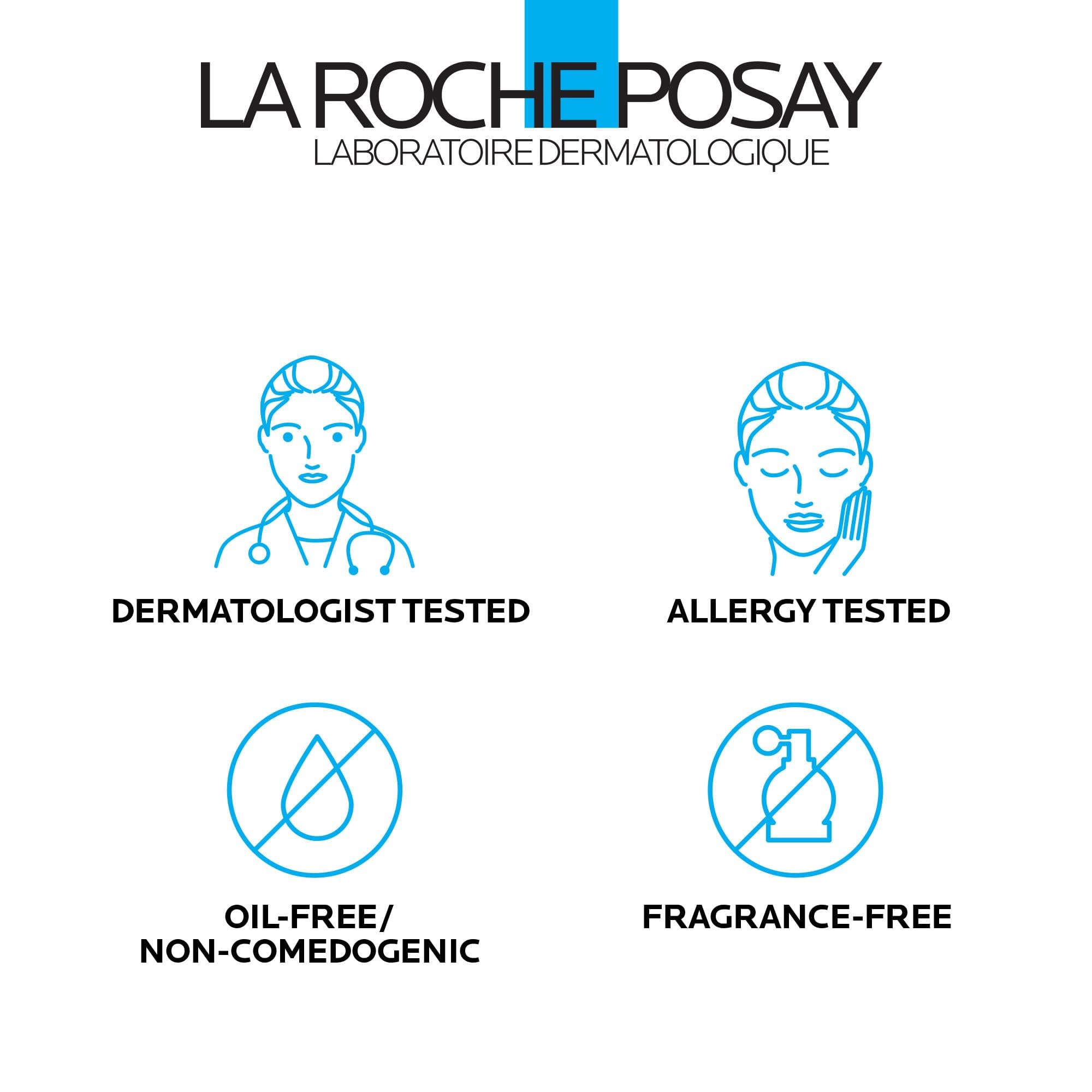 La Roche-Posay Toleriane Dermallergo Night Cream in a 1.35oz jar, moisturizing skin with soothing, dermatologist-recommended formula.