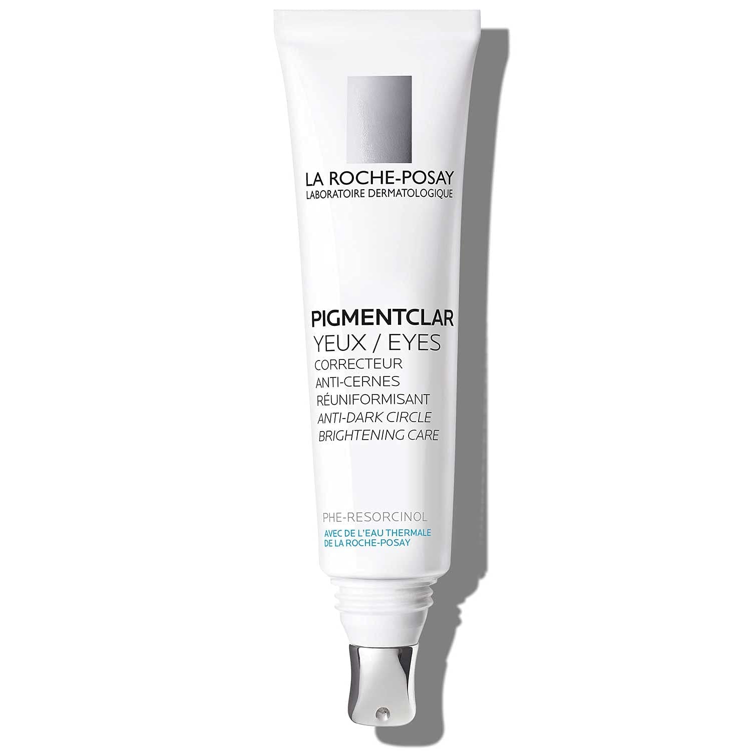 La Roche-Posay Pigmentclar Dark Circle Eye Cream in a tube, designed to reduce dark circles and hydrate the delicate eye area.