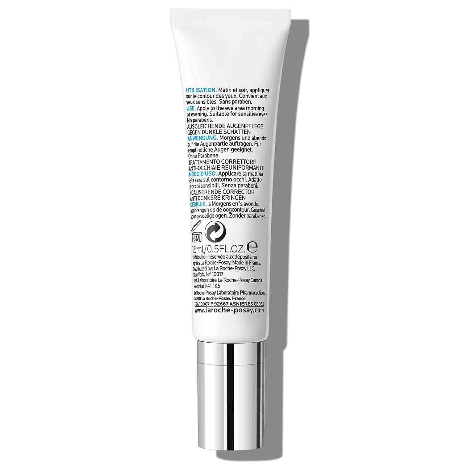 La Roche-Posay Pigmentclar Dark Circle Eye Cream in a jar, designed to moisturize and reduce dark circles around the eyes.