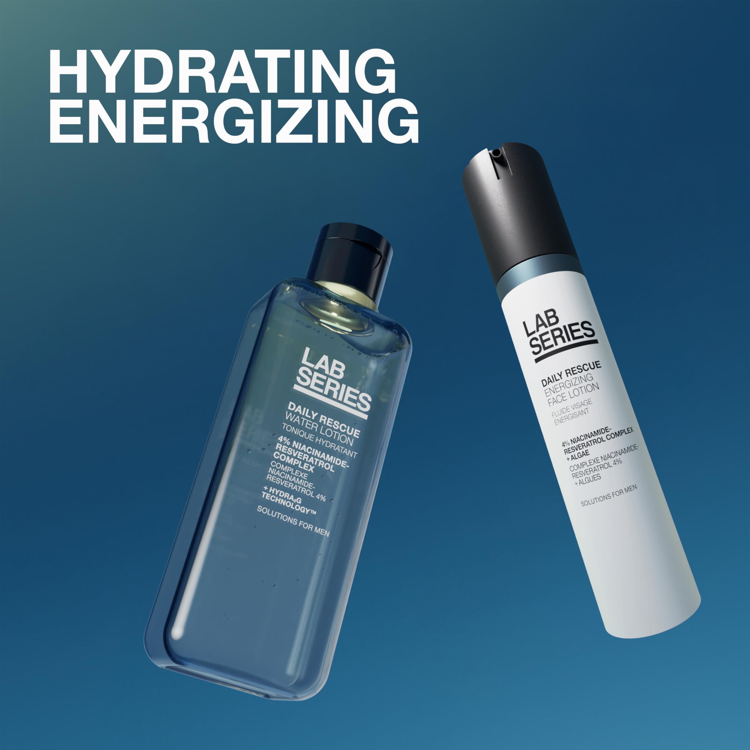 Lab Series men's skin care gift set with four travel-sized products in sleek packaging, ideal for grooming on the go.