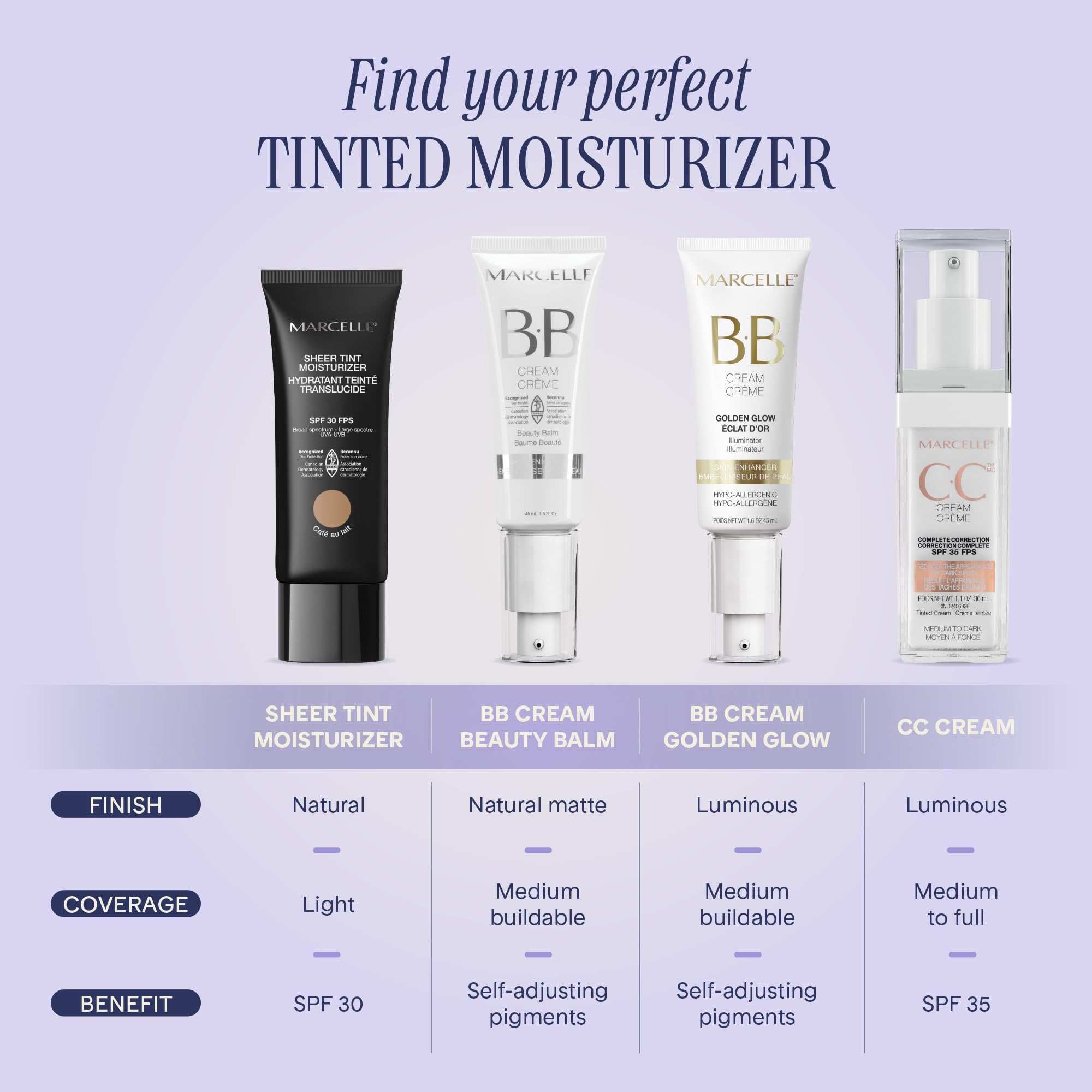 Marcelle BB Cream Golden Glow 8-in-1 tinted balm in a tube, showcasing its smooth, golden-hued formula for radiant skin.