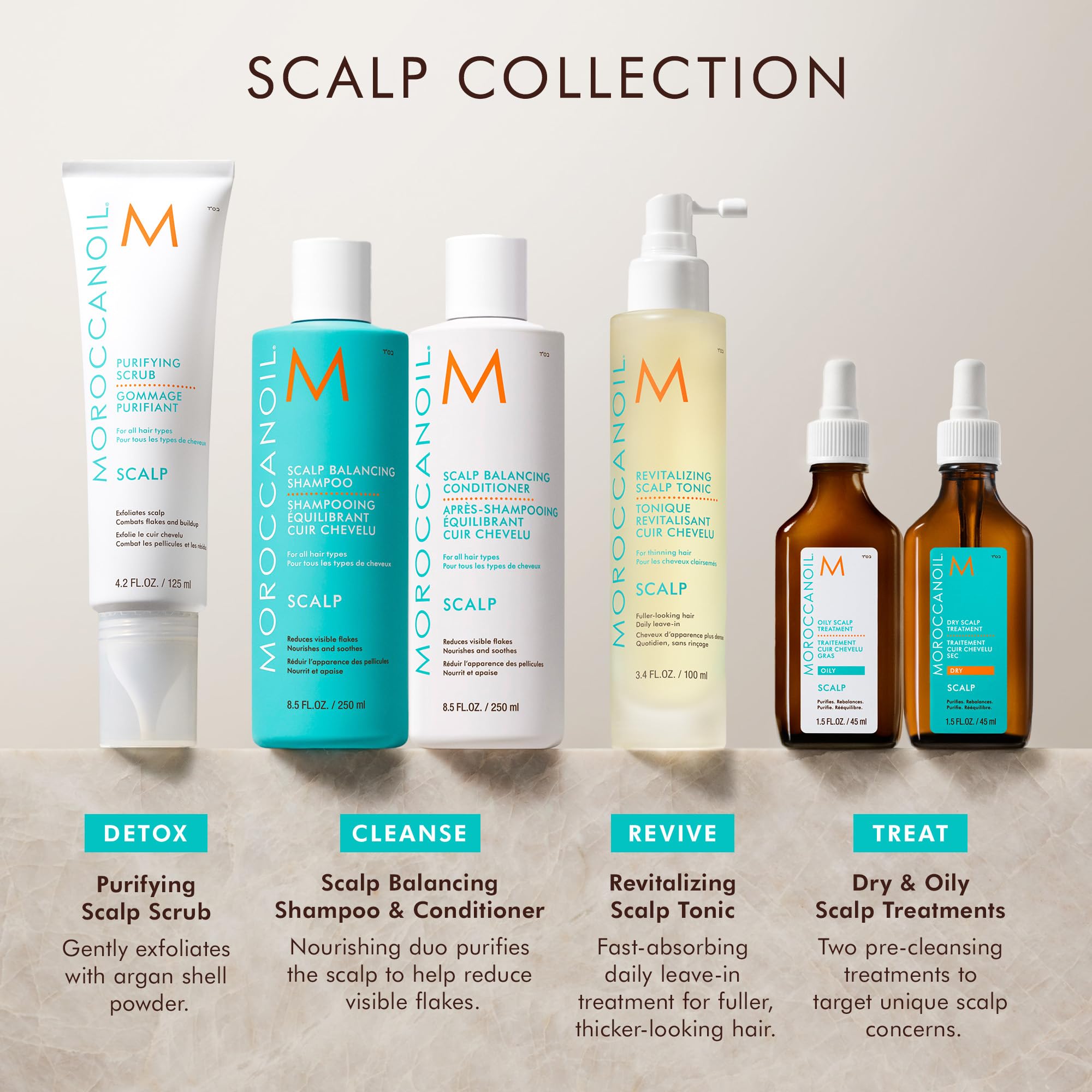 Moroccanoil Purifying Pre-Wash Scalp Scrub in 4.2 oz jar, showing the product with a clean, minimal packaging design.