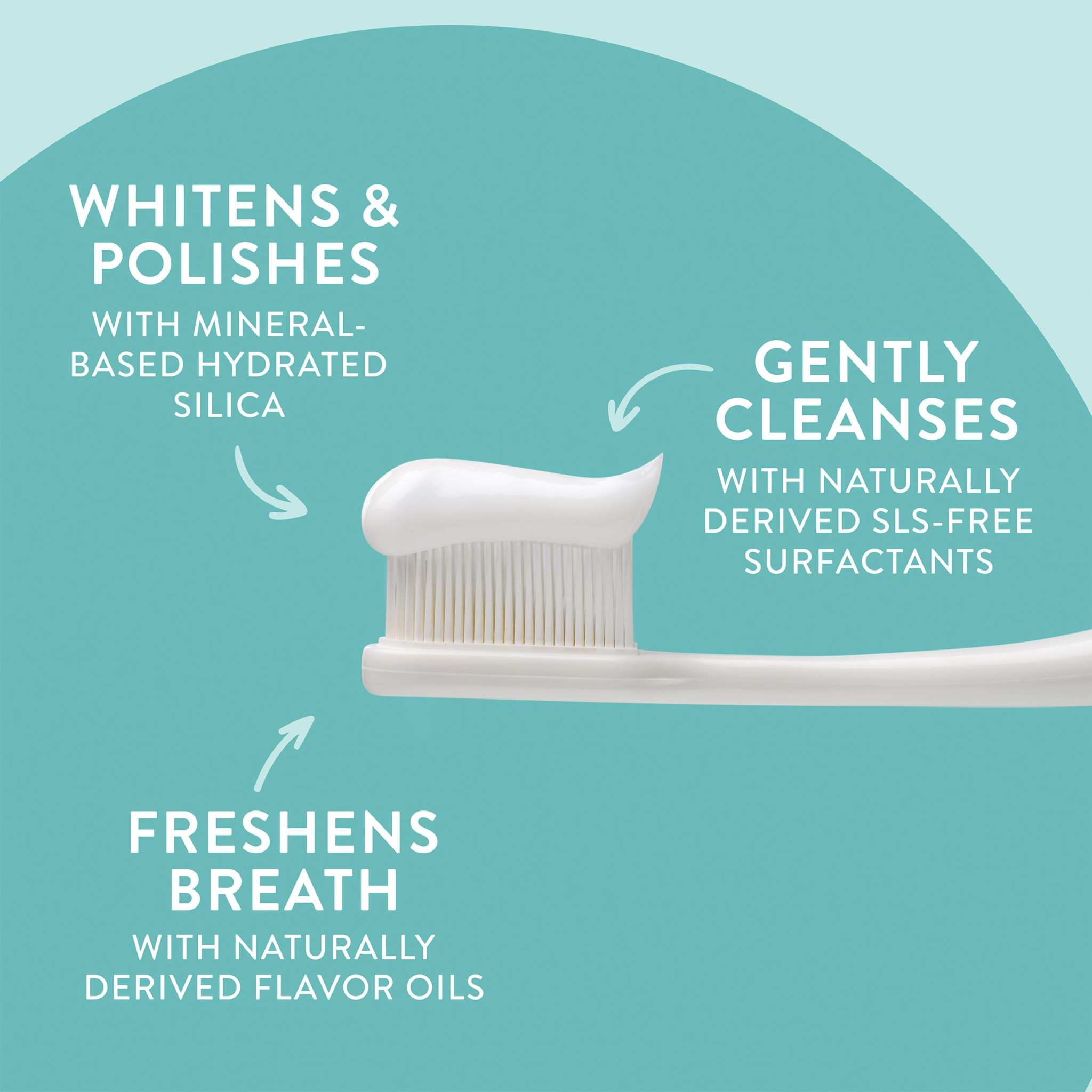 Native fluoride-free whitening toothpaste 3-pack, natural tooth cleaning agent with brightening effects, displayed in a product image.