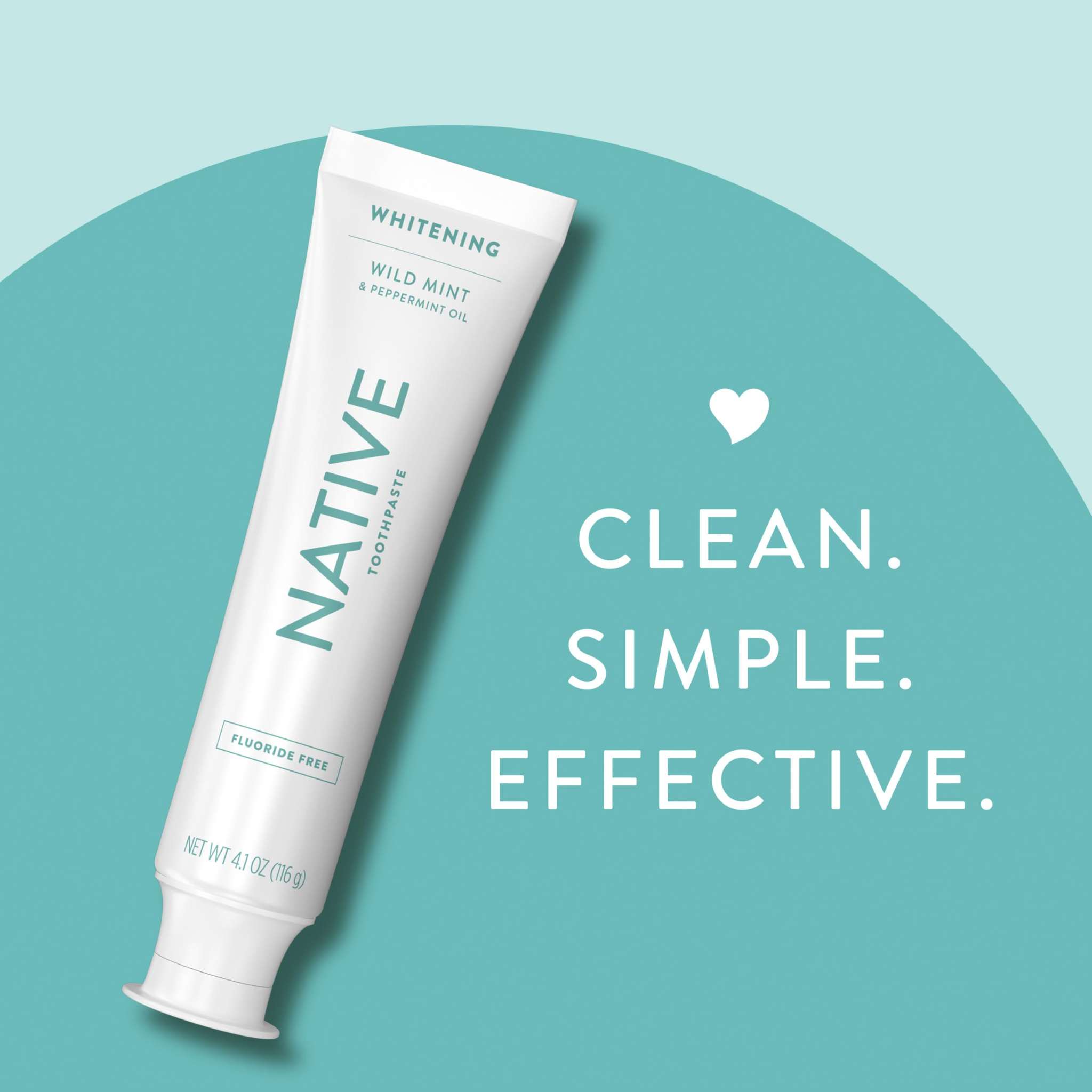 Native fluoride-free whitening toothpaste 3-pack, natural tooth cleaning agent with brightening formula, shown in the image.