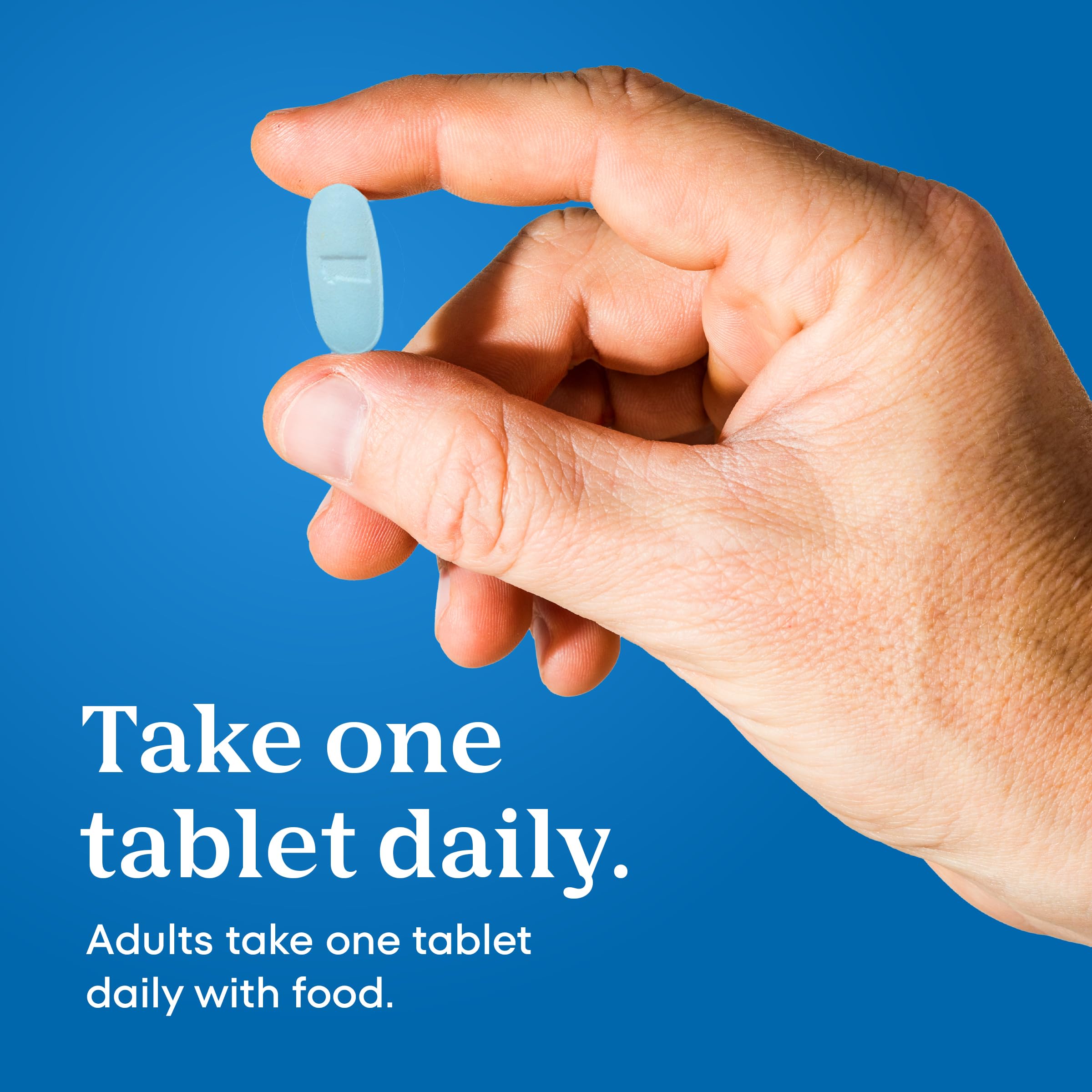 One A Day Men's 50+ multivitamin bottle, nutritional supplement for energy and heart health, containing 200 tablets.