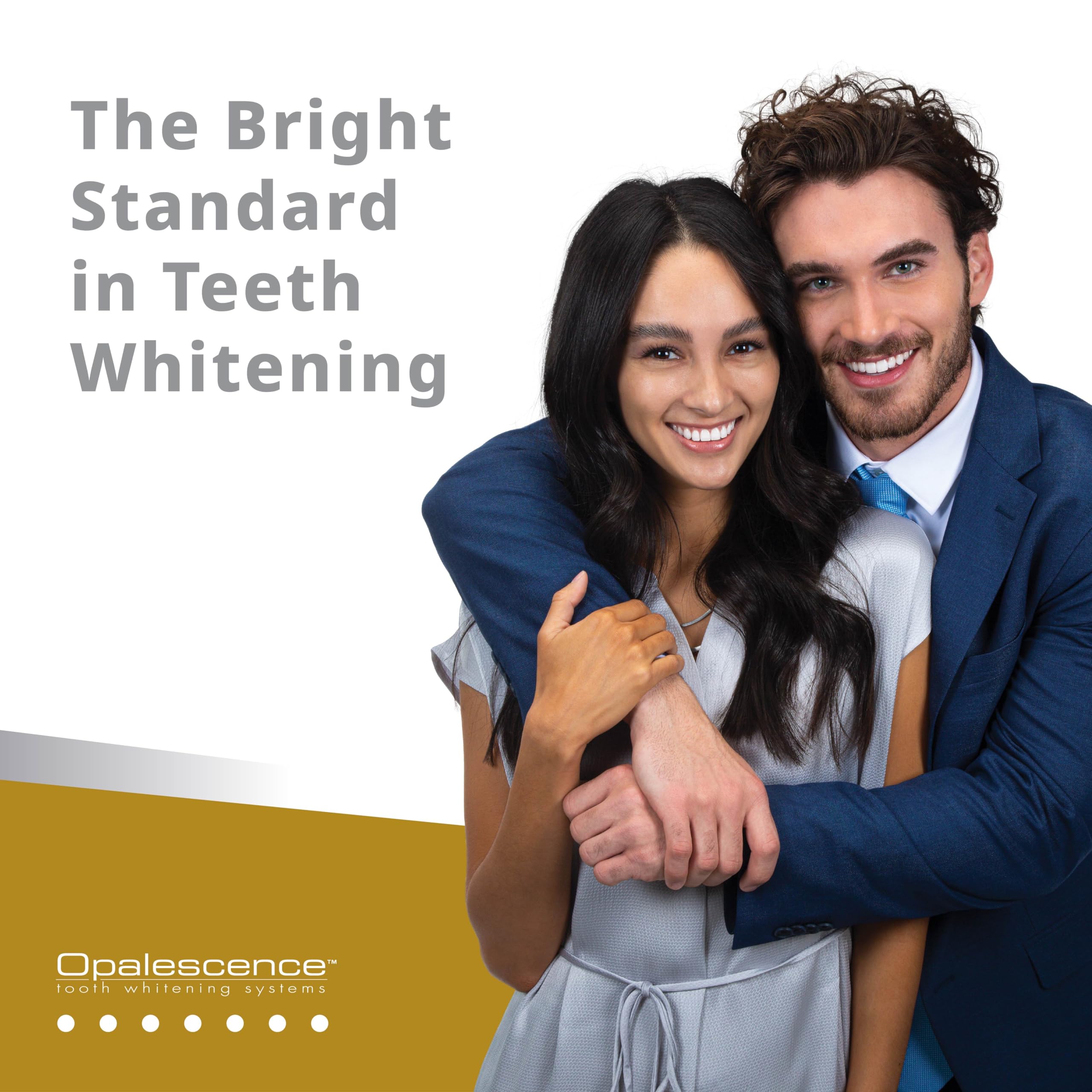 Opalescence 45% teeth whitening gel in four syringes for professional dental whitening and brightening of teeth.