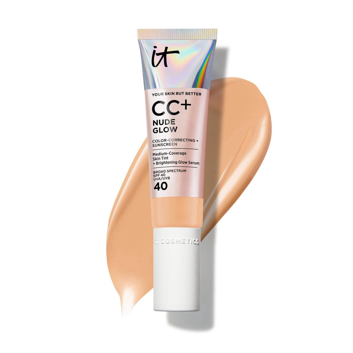 IT Cosmetics CC+ Cream Nude Glow Foundation with SPF 40 - Healthy Glow Tint – product photo (Foundation)