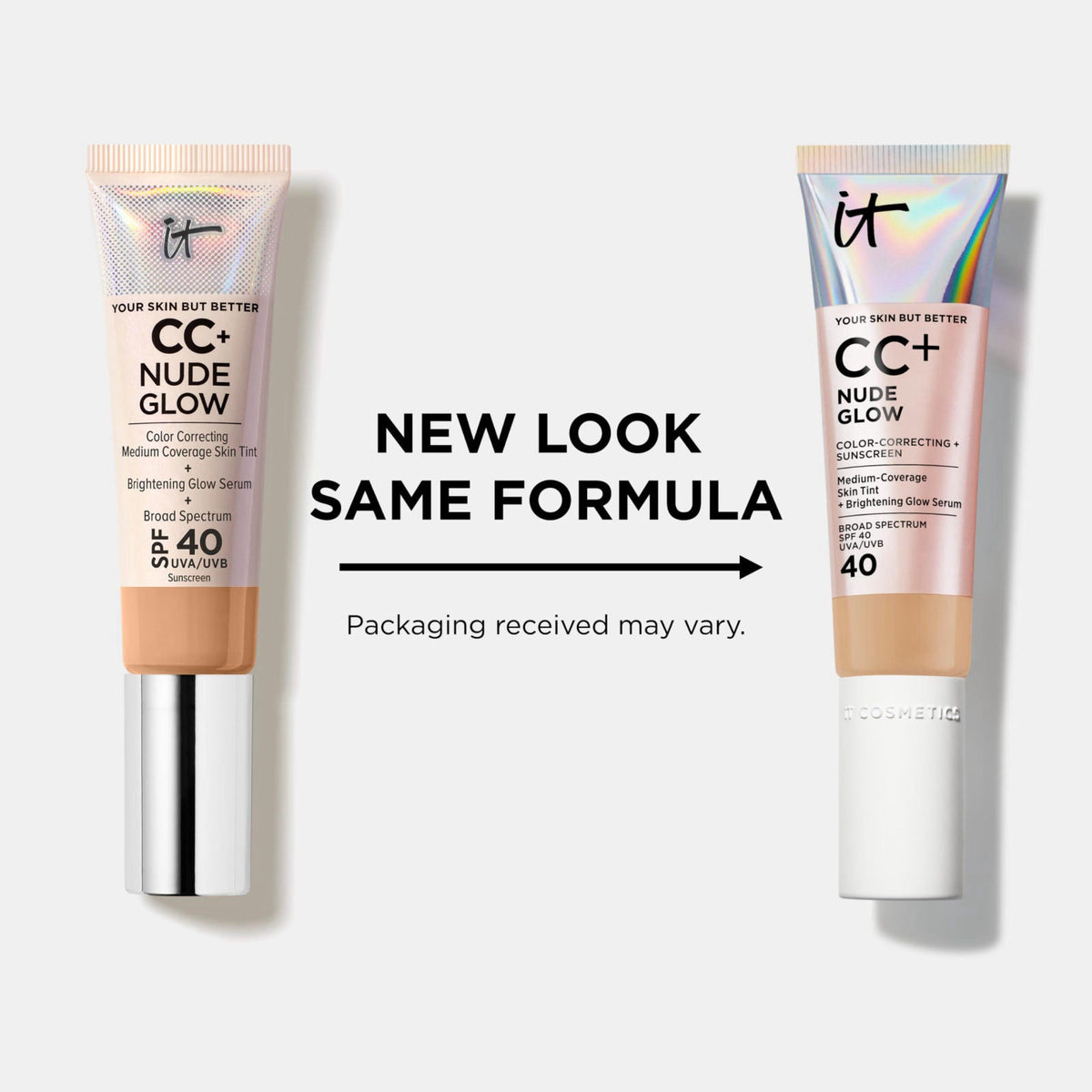 IT Cosmetics CC+ Cream Nude Glow Foundation with SPF 40 - Healthy Glow Tint – alternate angle