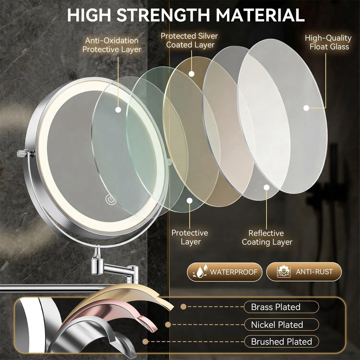 Auxmir – Makeup Mirrors on display