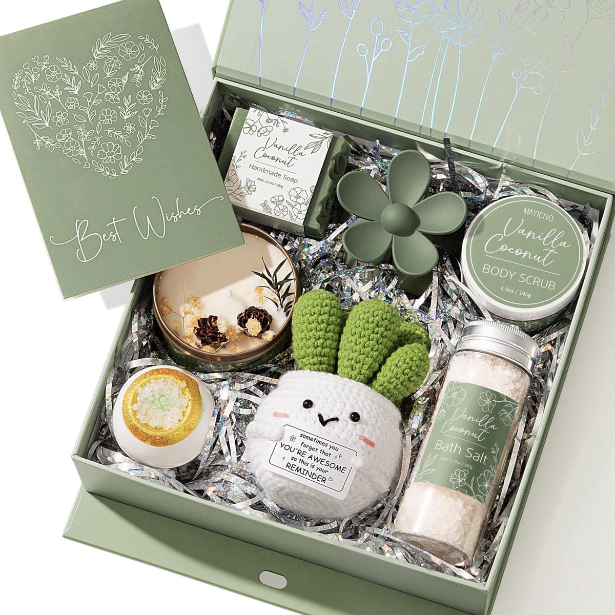 MAYICIVO Spa Gifts Baskets for Women, Bath Sets Christmas Birthday Gifts for Women – product photo (Sets &amp; Kits)