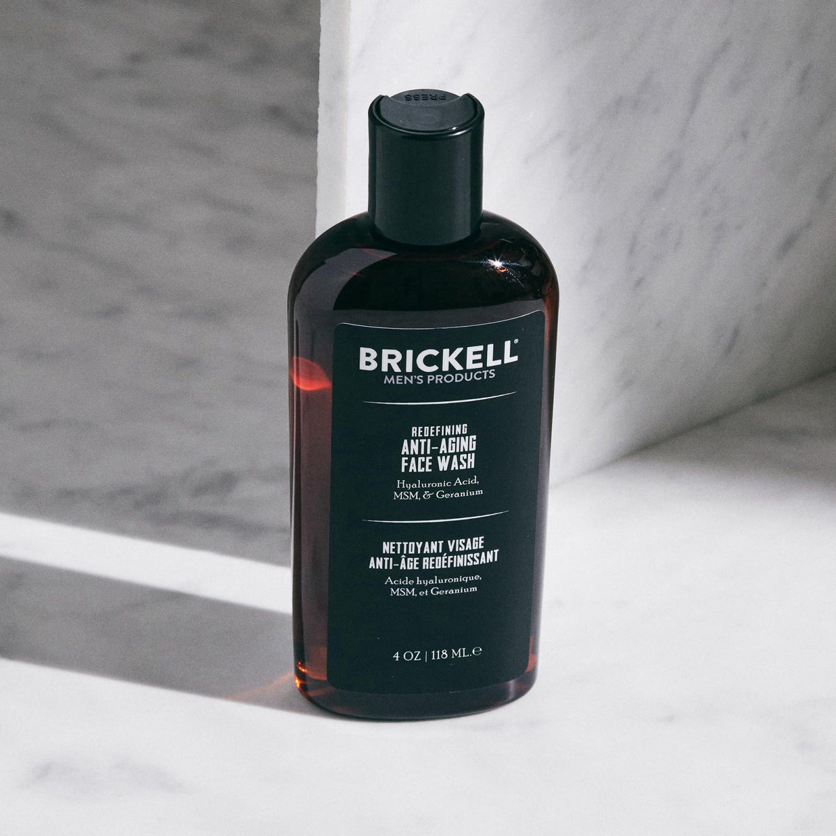 Brickell Men's Products Brickell Men's Redefining Anti-Aging Face Wash For Men, Foaming Gel Face Wash Firms & Plumps Ski