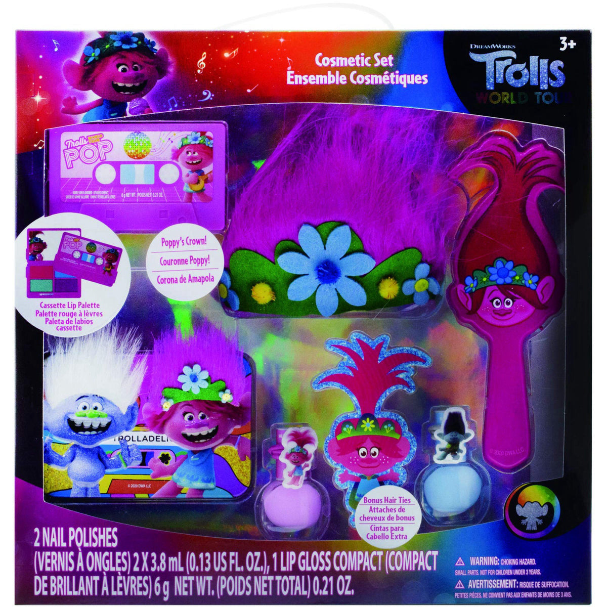 Townley Girl Trolls World Tour Hair Lip and Nail Cosmetic Set – product photo (Makeup)