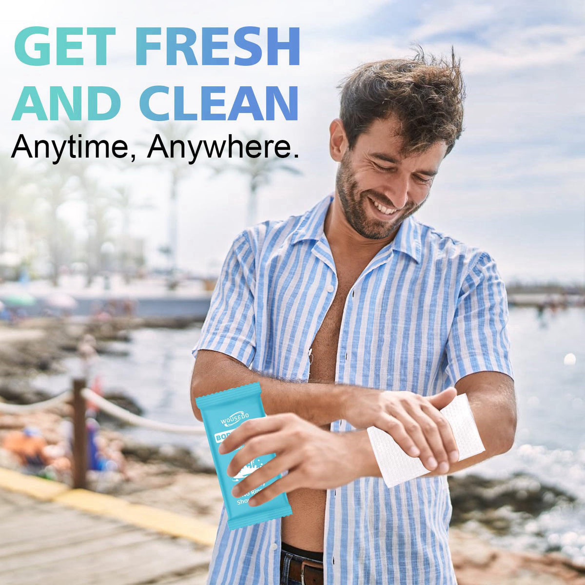 WOUSEDO – Rinse-Free Wipes on display