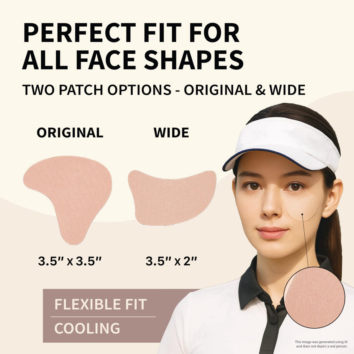 ORIGINAL DERMA BEAUTY 12Pairs (24patchs) Sun Patch, Under Eye UV Protection for Golf, Hiking, Driving, Outdoor Sports | 
