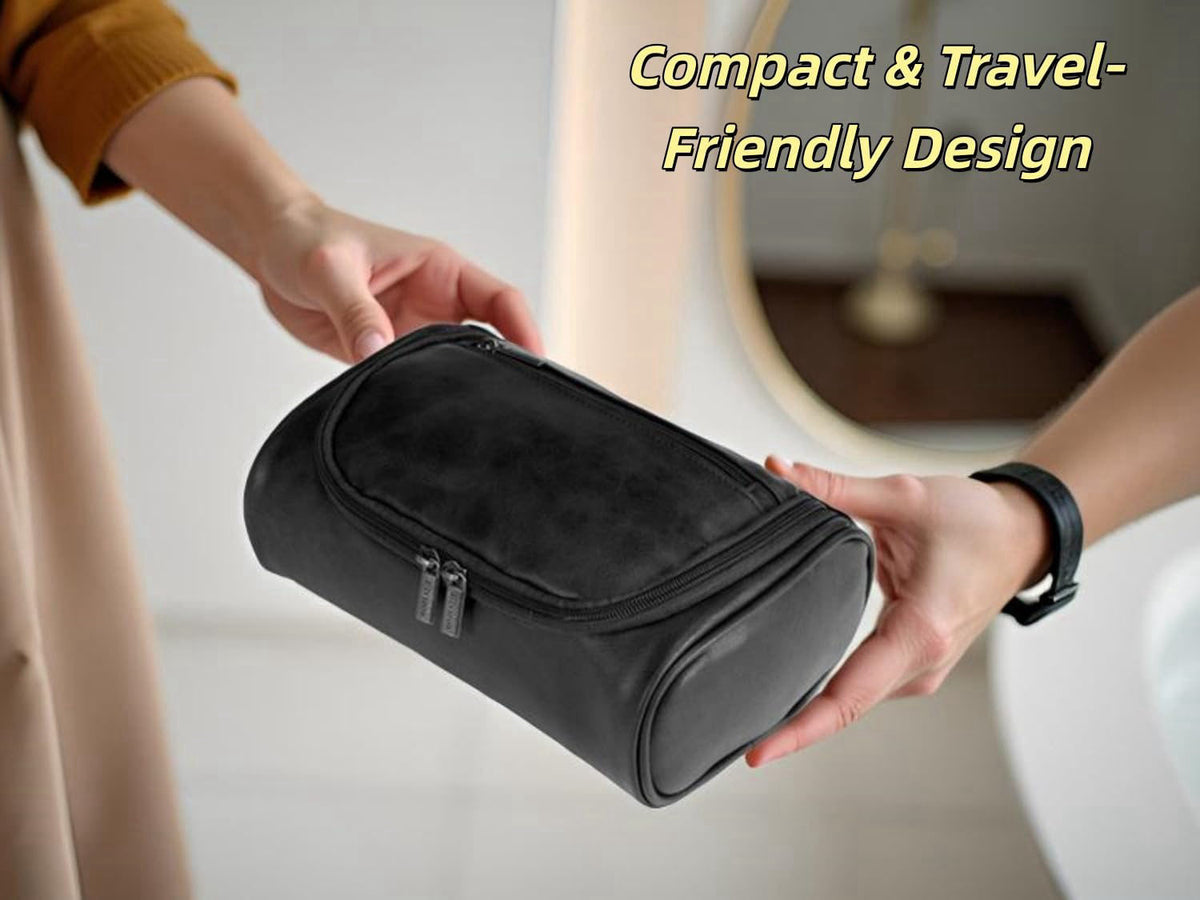 Shcnlery Personalized Small Toiletry Bag for Men,Minimalist Travel Toiletry Organizer Dopp Kit Water-resistant Makeup Ba
