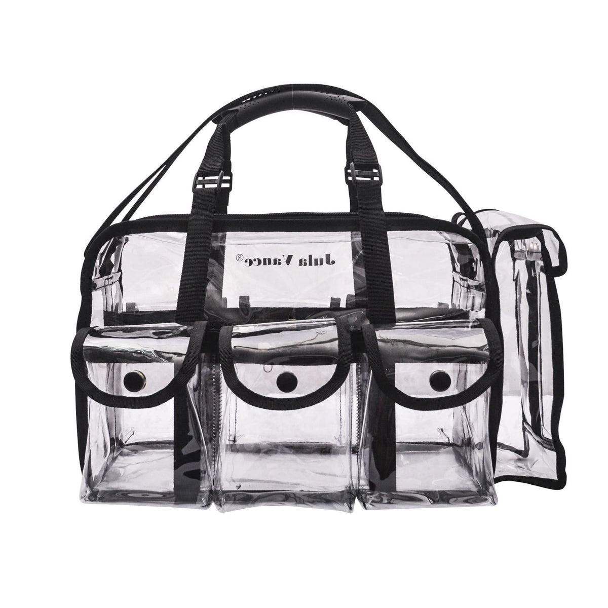 Jula Vance Professional Clear PVC Makeup Kits Organizer Make up Set Bag MUA Carry All Artist Transparent Vinyl Travel Co