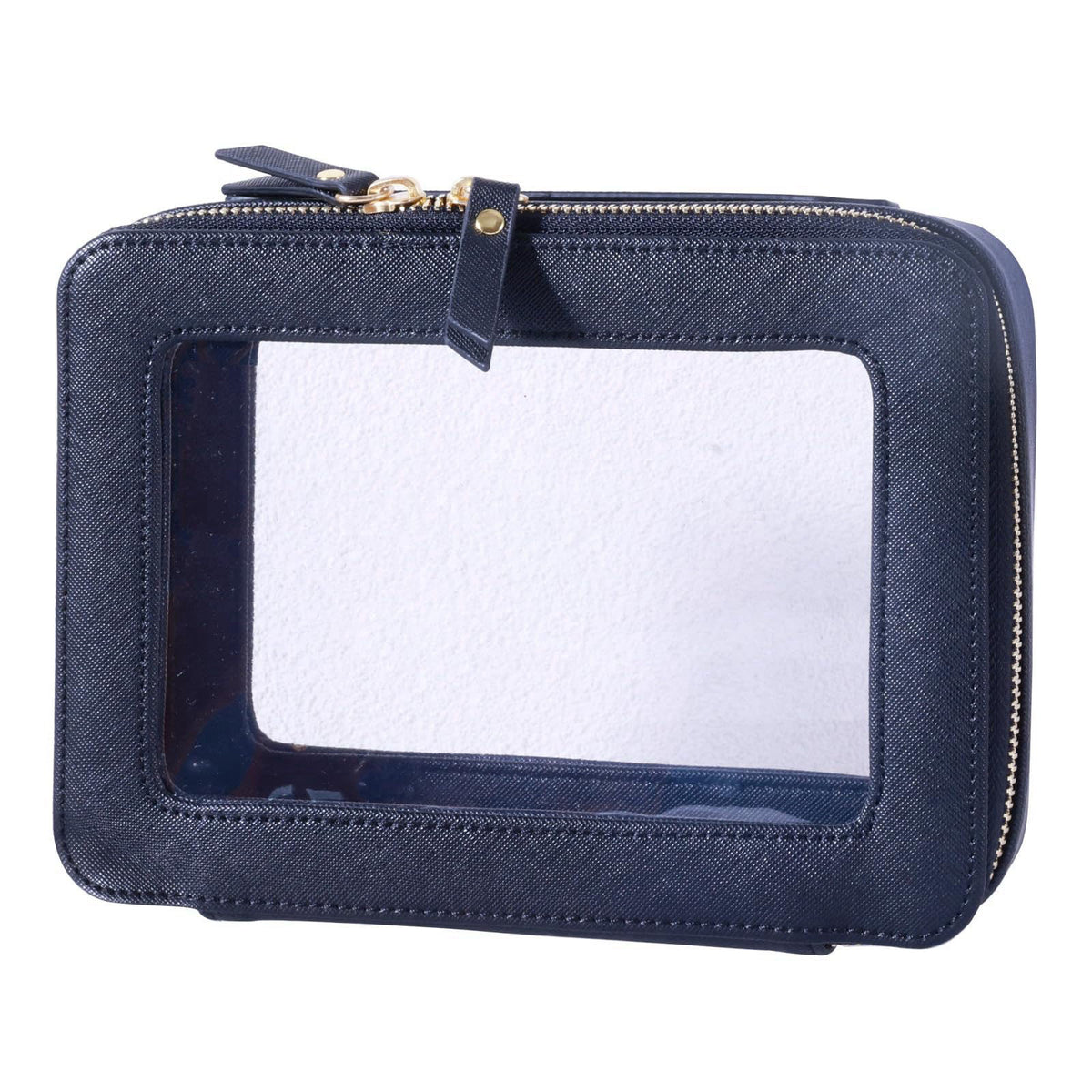 SANHECUN Toiletry bag waterproof cosmetic organizer with handle lagre opening for travelling car organizers(Black)