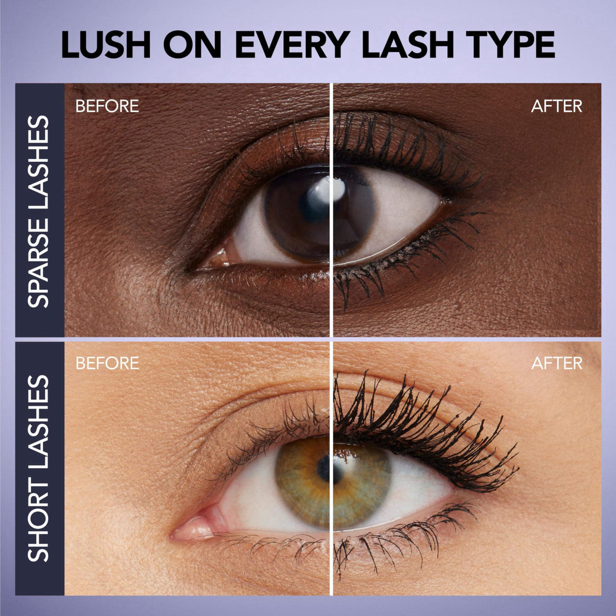 BUXOM Lash Volumizing Mascara, 0.37 oz – close-up detail in Blackest Black