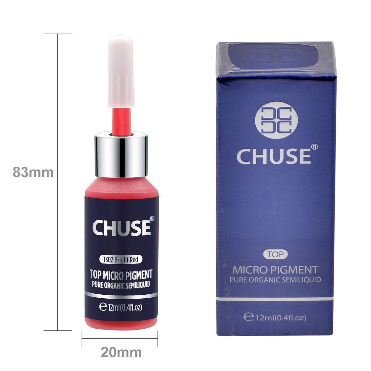 CHUSE PMU Lip Pigments 0.4oz/12ml (T302 Bright Red) – alternate angle