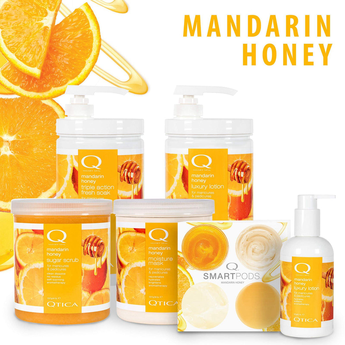 Qtica Smart Spa Sugar Scrub (Mandarin Honey, 7oz) – packaging and label