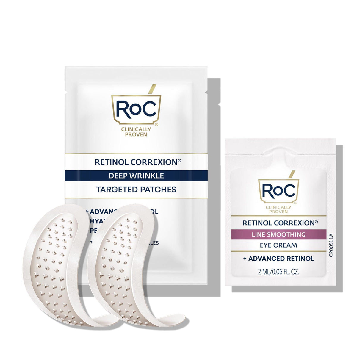 RoC Retinol Correxion Forehead Wrinkle Patches, Hyaluronic Acid, 6 Patches – product photo (Wrinkle Pads &amp; Patches)
