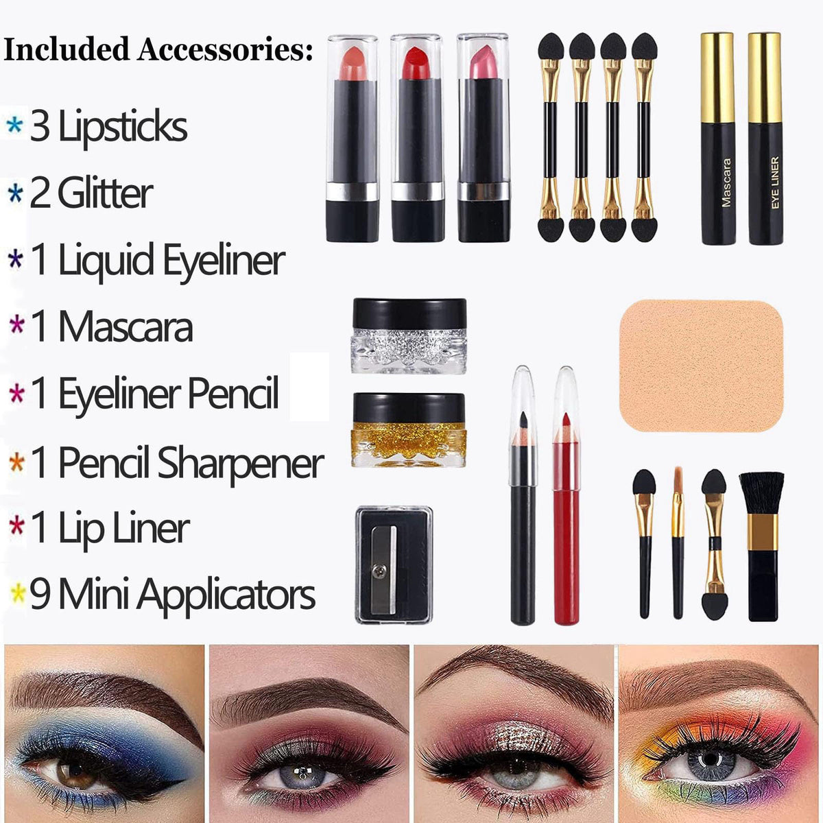 coliusa 58 Color Professional Makeup pallet, Makeup Kit for Women Full Kit,All In One Makeup Set,Makeup Gift Set for Wom