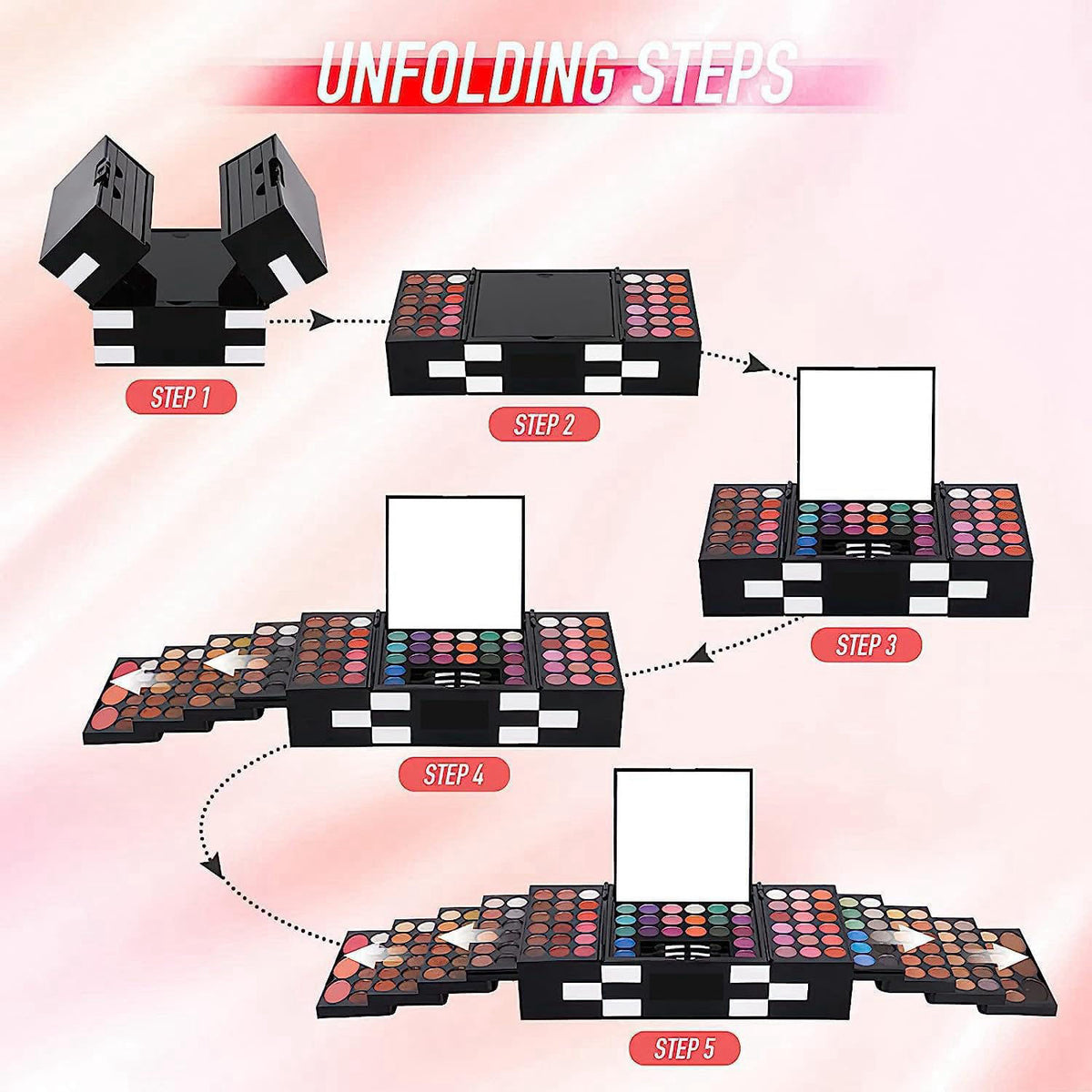 MISS ROSE M 148 Colors Makeup Pallet,Professional Makeup Kit for Women Full Kit,All in One Makeup Sets for Women&Beginne