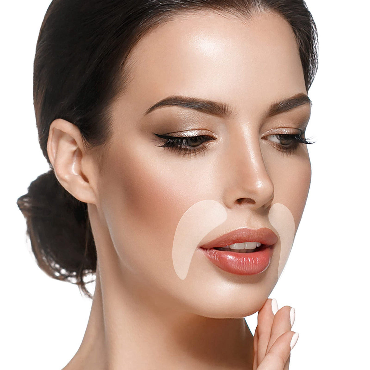 BLUMBODY Smile Line Patches for Marionette Lines, Nasolabial Folds 100 pcs – product photo (Wrinkle Pads &amp; Patches)