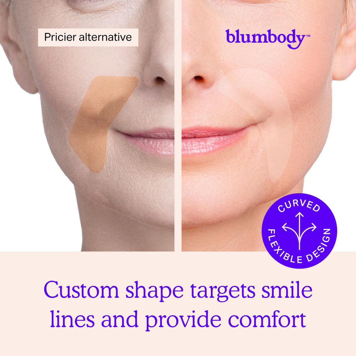 BLUMBODY Smile Line Patches for Marionette Lines, Nasolabial Folds 100 pcs – full view