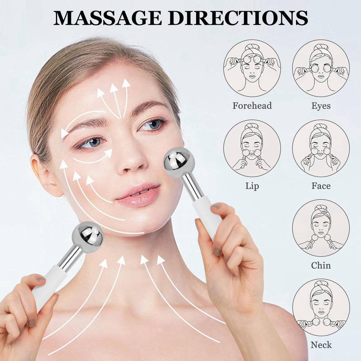 LazyGa 2PCS Jade Eye Mask & Ice Globes Set for Face & Eyes to Reduce Puffiness, Wrinkles, Dark Circles Spa & Esthetician