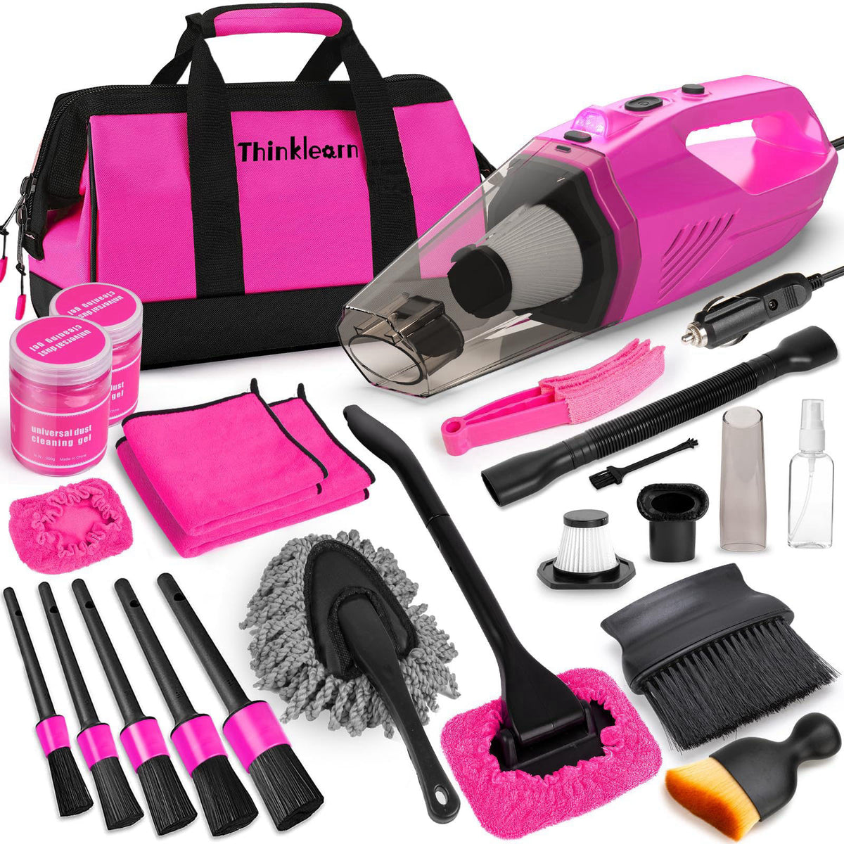 ThinkLearn Car Cleaning Kit with High Power Car Vacuum Detailing Kit – product photo (Vacuums)
