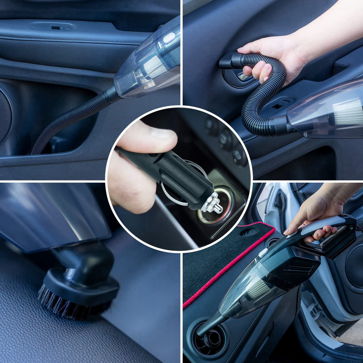 AUTODECO 20Pcs Car Cleaning Kit, Interior Detailing Kit with High Power Handheld Vacuum, Detailing Brush Set, Windshield