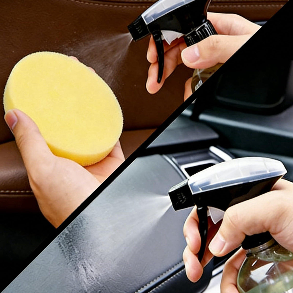 KASDER Interior Cleaner Spray Leather Conditioner Detailing Kits 2packs – packaging and label