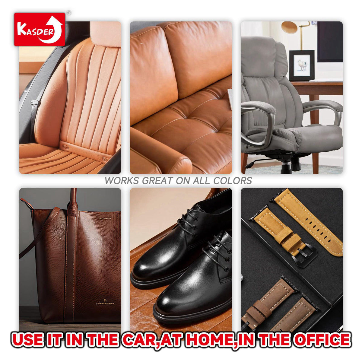 KASDER Interior Cleaner Spray Leather Conditioner Detailing Kits 2packs – back view and specifications
