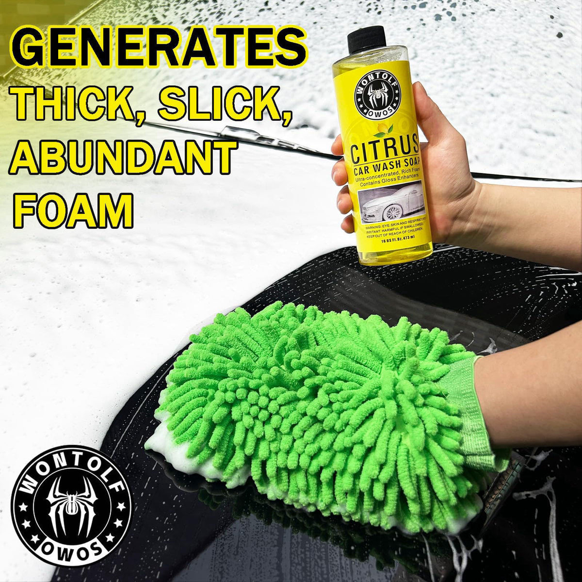 Wontolf Complete Car Wash Cleaning Kit, Car Interior Detailing Kit with Car Wash Soap, Interior Detailing Cleaner, Wheel